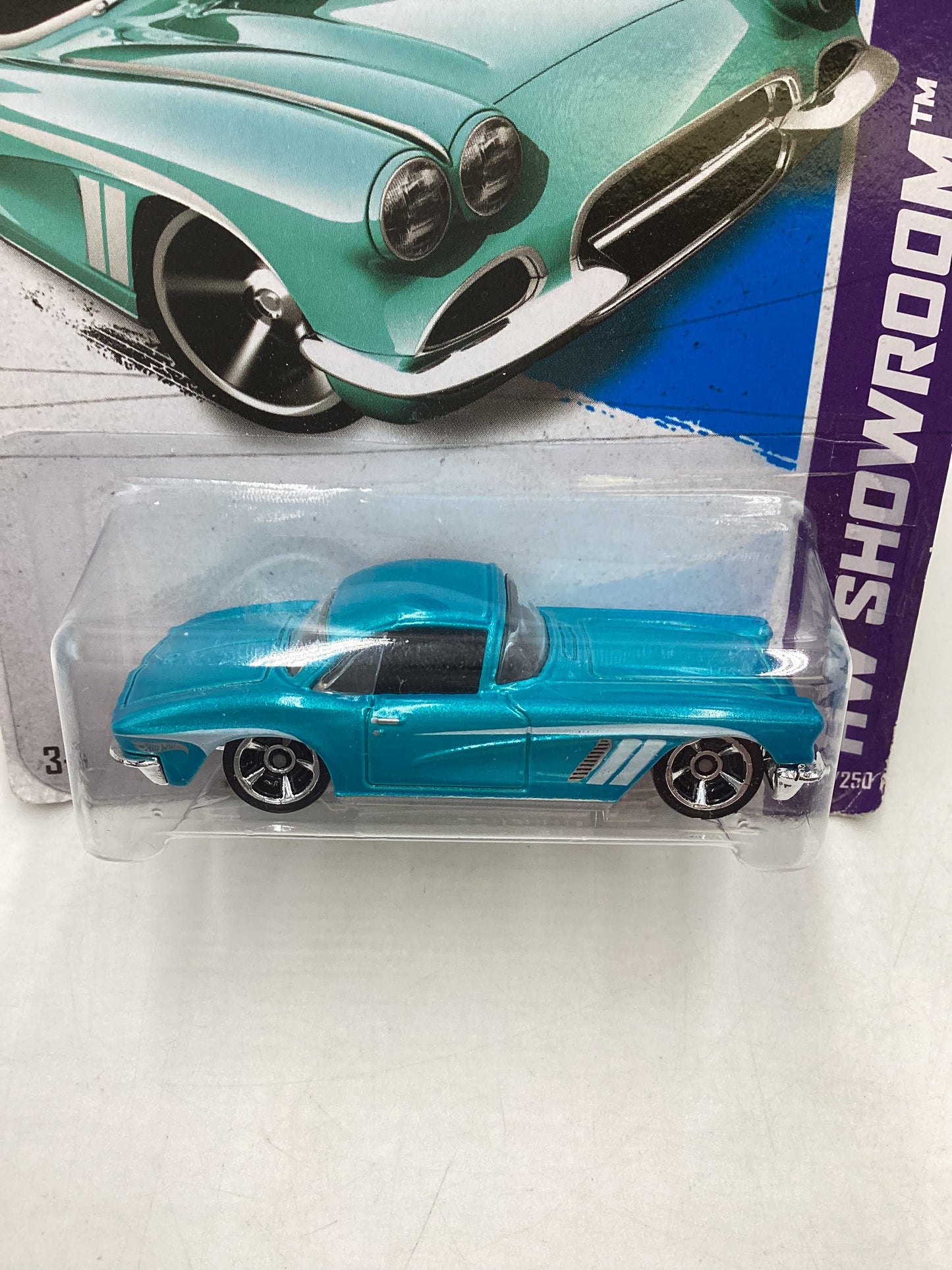 2013 Hot Wheels #207 62 Corvette Light Blue 5C