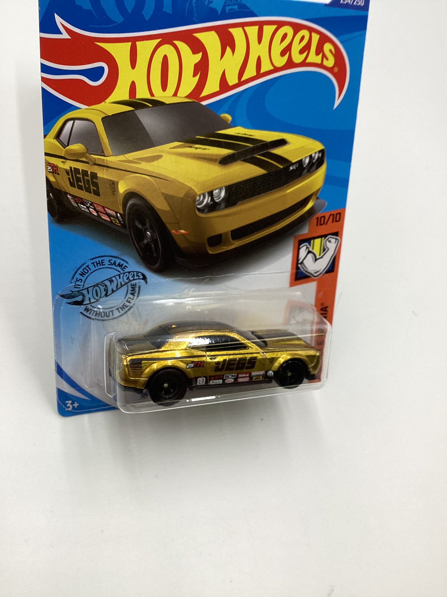 2020 Hot Wheels Super Treasure Hunt #234 18 Dodge Challenger SRT Demon Gold JEGS W/ Protector #1