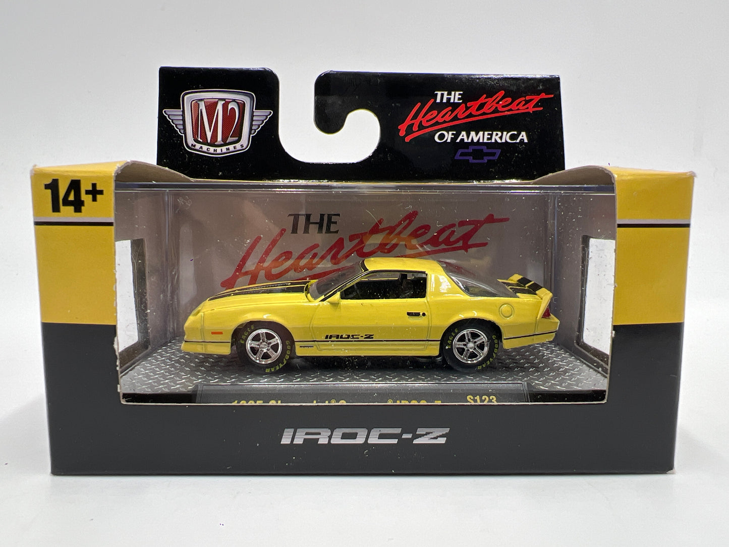 M2 Machines 1985 Chevrolet Camaro IROC-Z Yellow S123