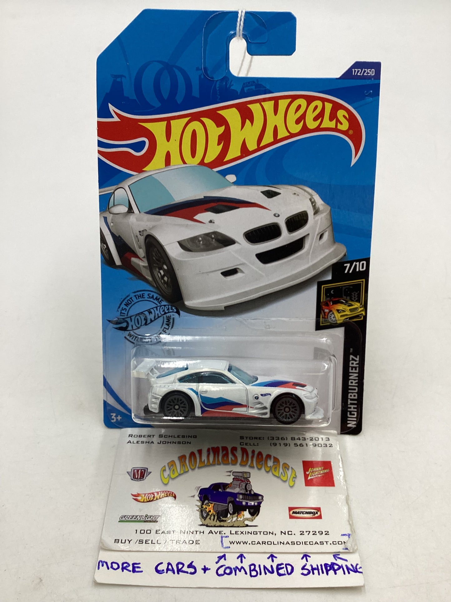 2020 Hot Wheels #172 BMW Z4 M Motorsport White 109i