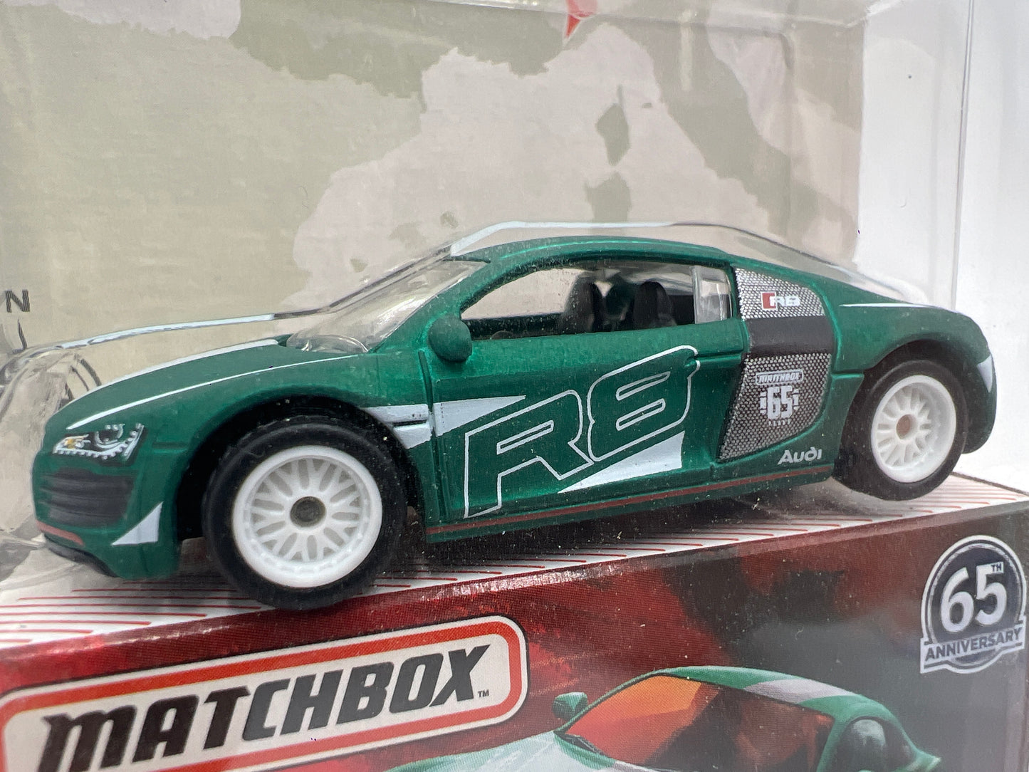 Matchbox 65th Anniversary Globe Travelers Audi R8 Green 168M