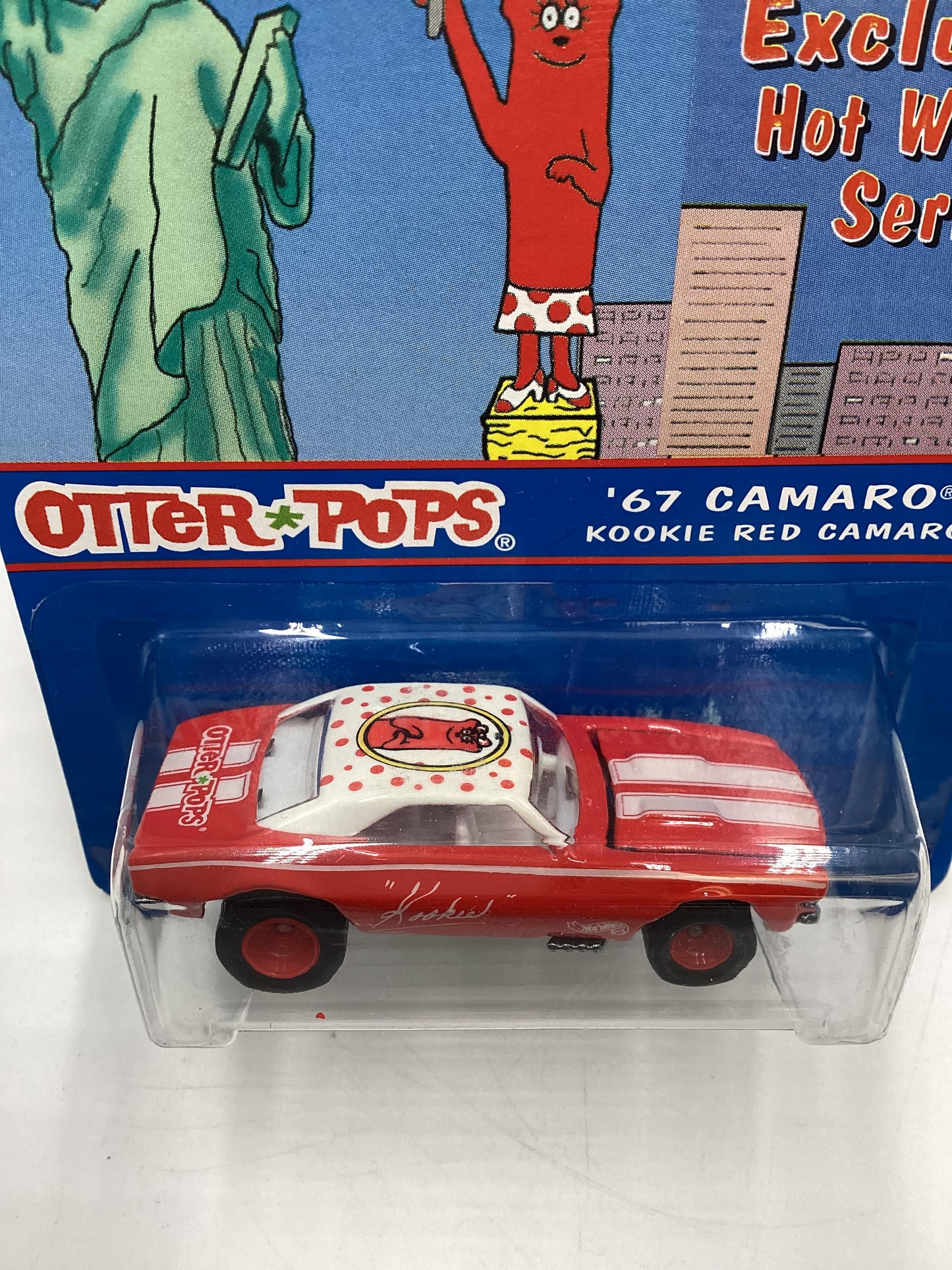 Hot Wheels Special Edition Otter Pops 67 Camaro Kookie Red W/Protector