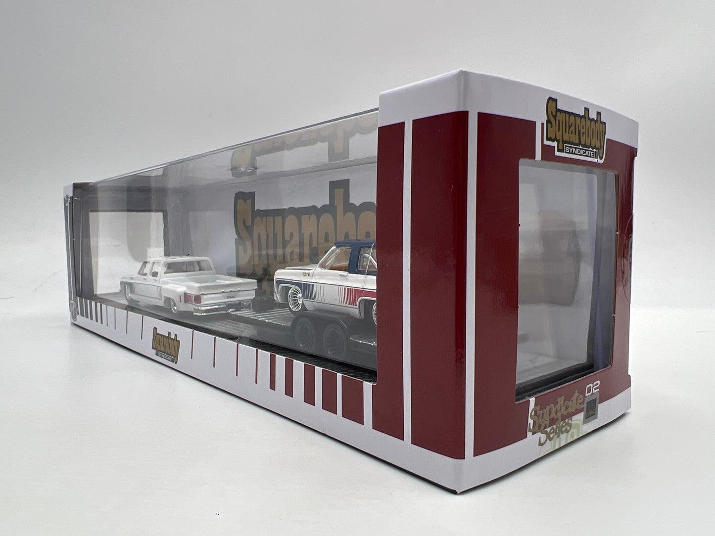 M2 Machines Auto Haulers Squarebody Syndicate 1976 GMC Sierra 3500 & 1975 GMC Jimmy Sierra S45