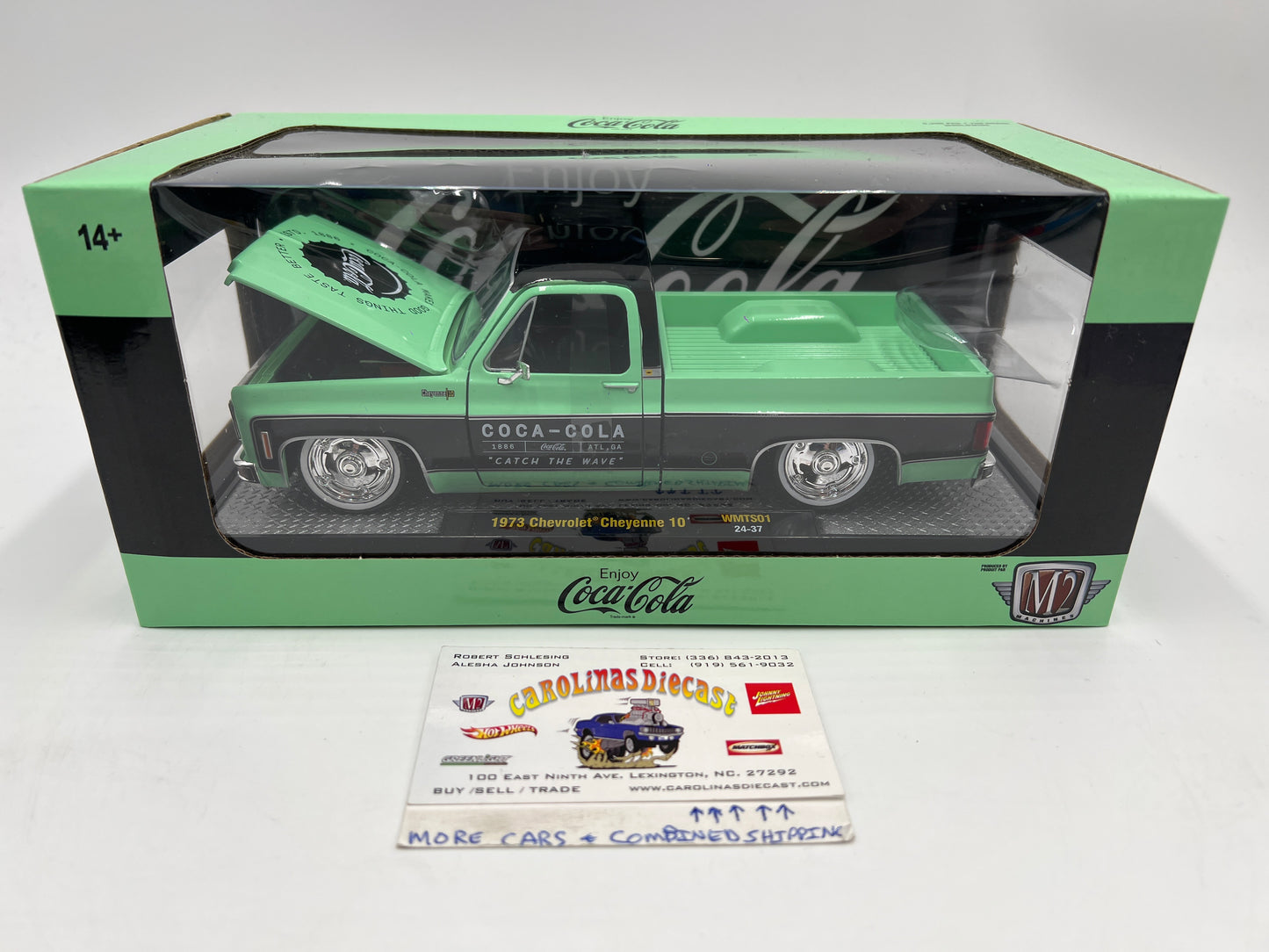 M2 Machines 1/24 Coca Cola 1973 Chevrolet Cheyenne 10 Green WMTS01