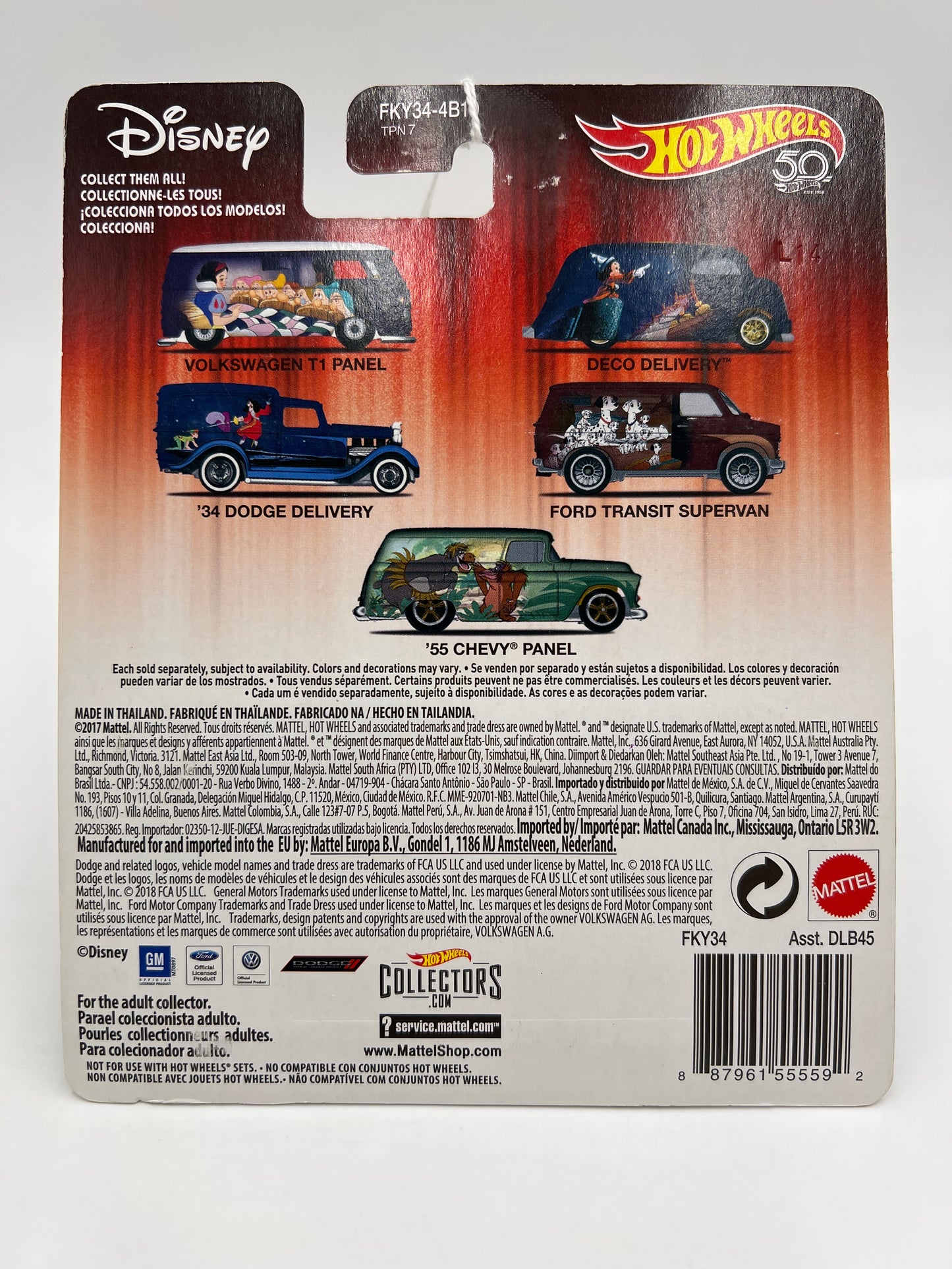 2018 Hot Wheels Premium Disney Snow White #1 Volkswagen T1 Panel Bus