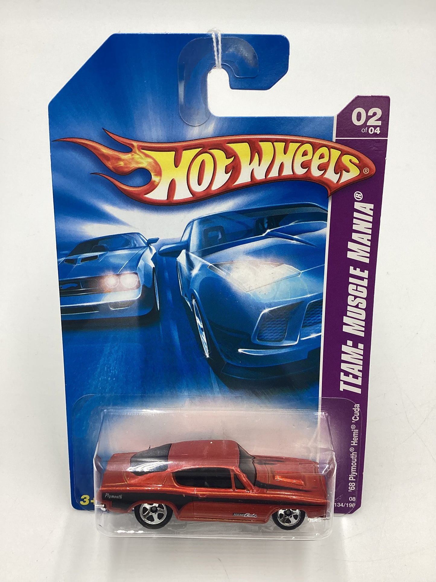 2008 Hot Wheels HW Team: Muscle Mania #134 68 Plymouth Hemi Cuda Orange 56B