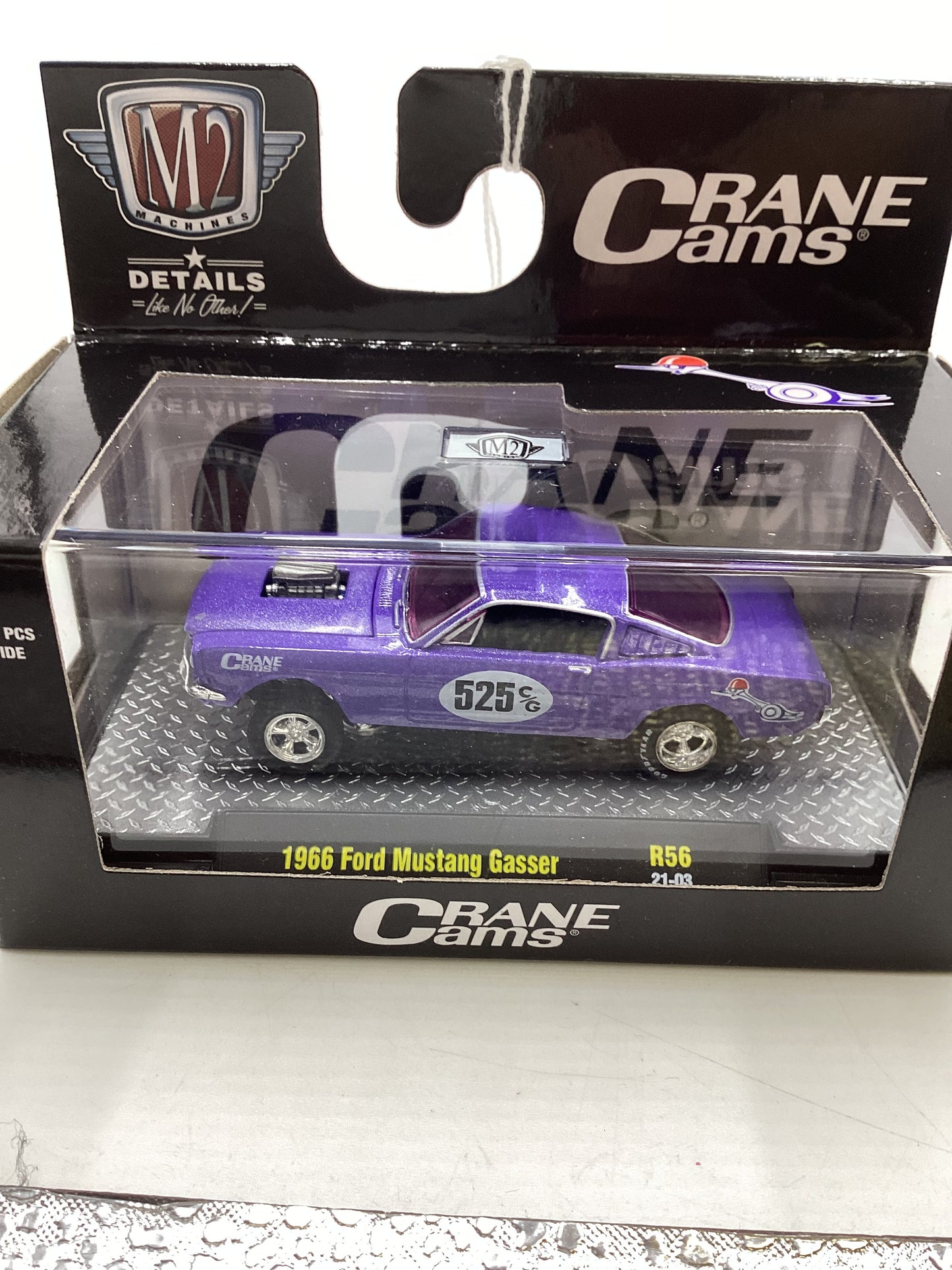 M2 Machines Crane Cams 1966 Ford Mustang Gasser Purple R56