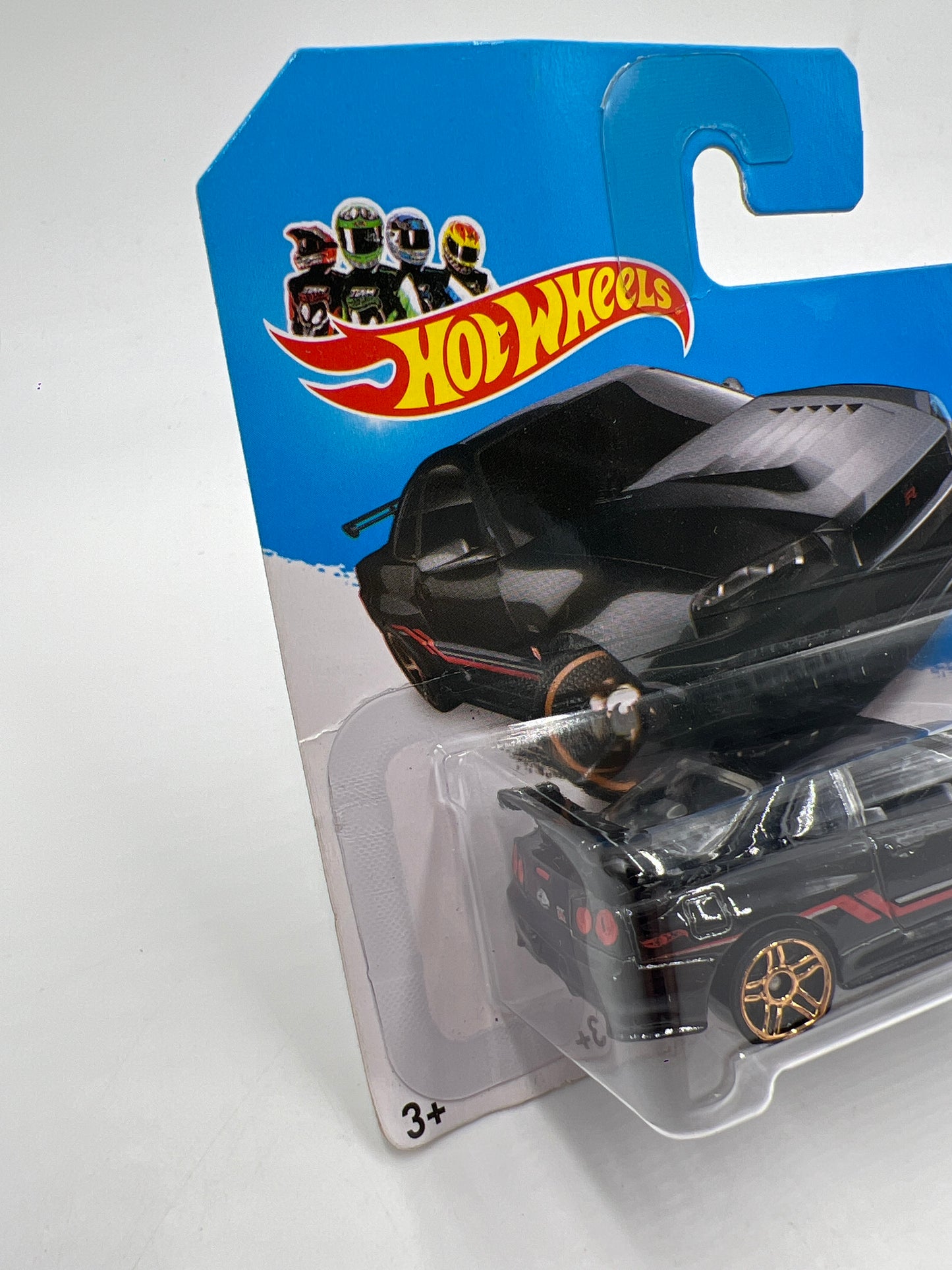 2014 Hot Wheels Short Card Workshop #230 Nissan Skyline GT-R R34 Black W/Protector Card Not Perfect