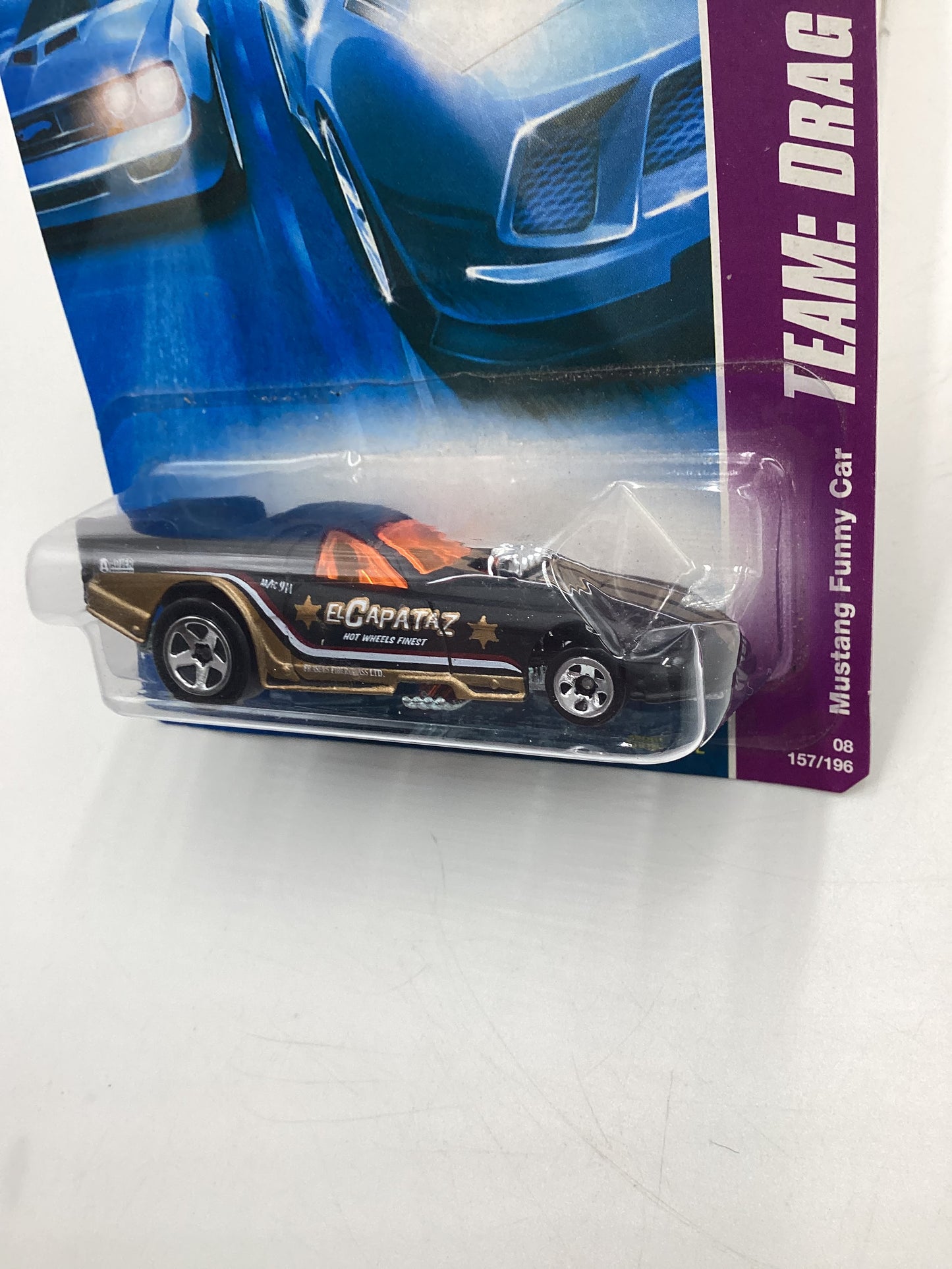 2008 Hot Wheels HW Team: Drag Racing #157 Mustang Funny Car Matte Black Has Casting Error See Details 239H