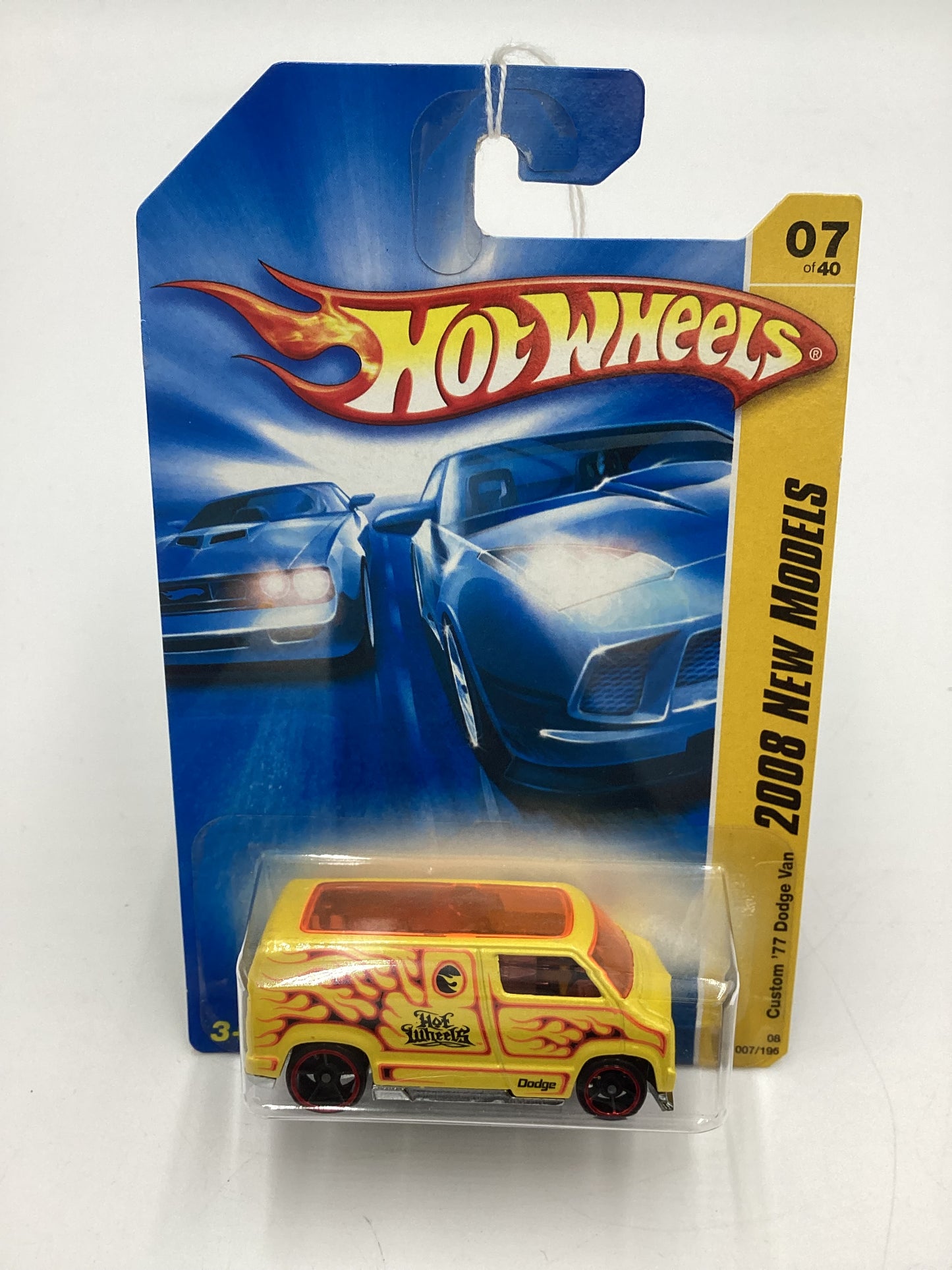 2008 Hot Wheels New Models #7 Custom 77 Dodge Van Yellow 43E