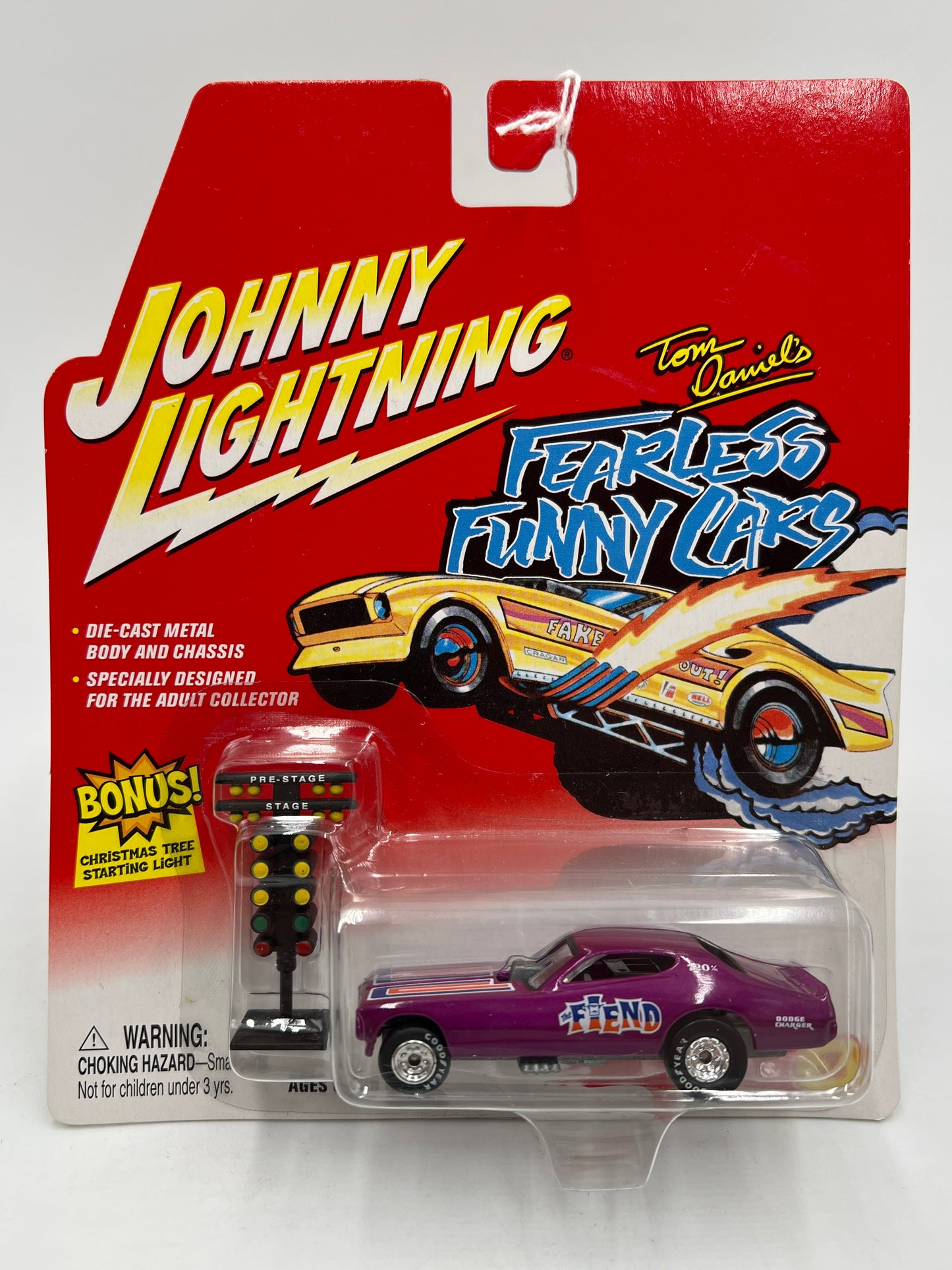 Johnny Lightning Tom Daniels Fearless Funny Cars #3 The Fiend Purple W/Tree Starting Light 220C
