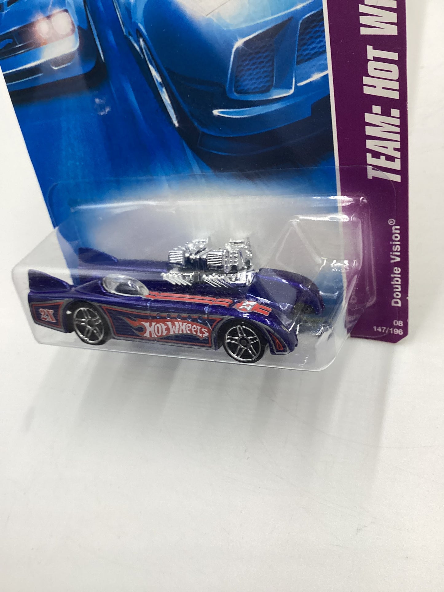 2008 Hot Wheels HW Team: Hot Wheels Racing #147 Double Vision Blue BB6