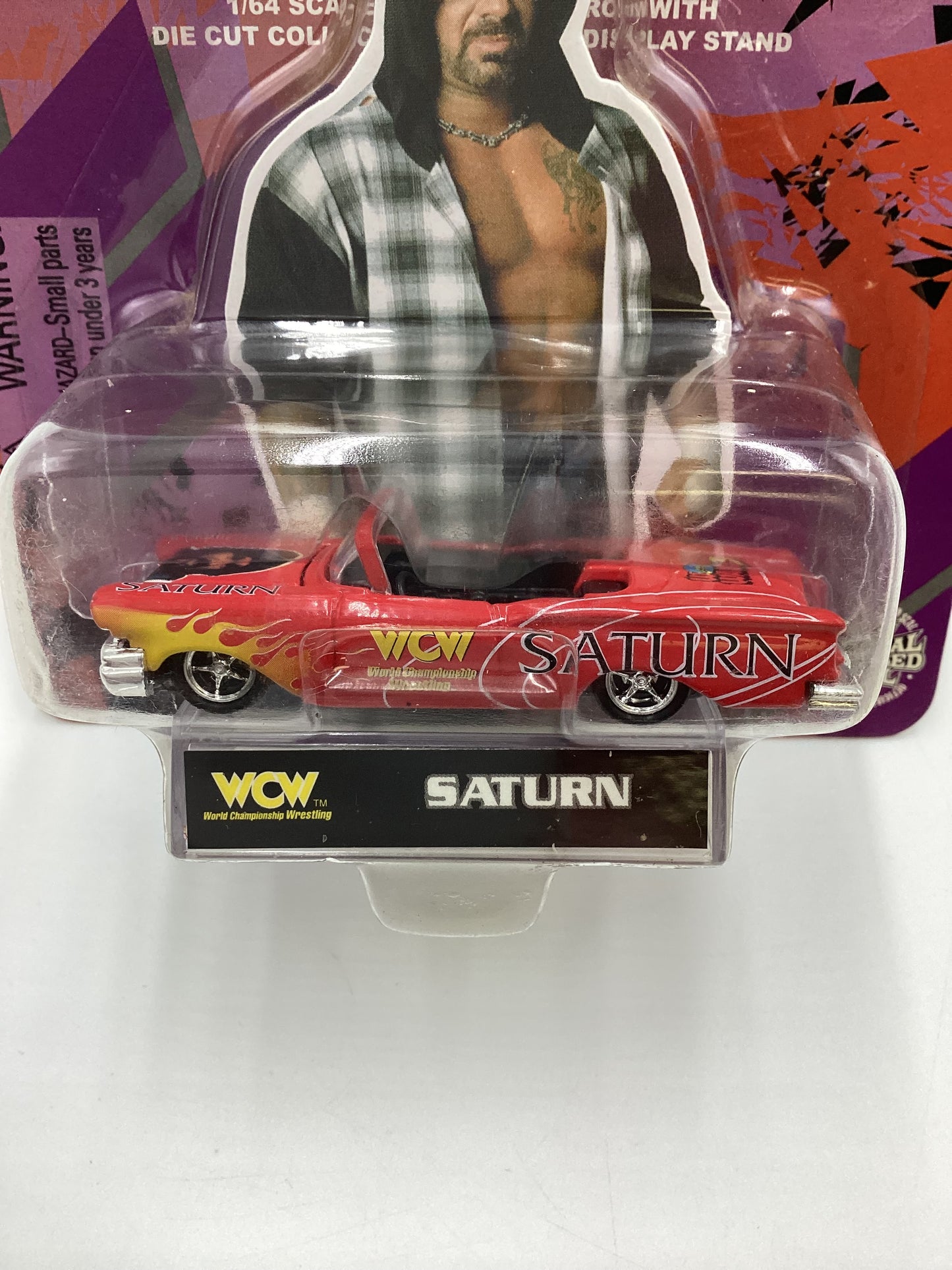 Racing Champions WCW Nitro Streetrods Saturn 58 Chevy Impala Custom Red SR