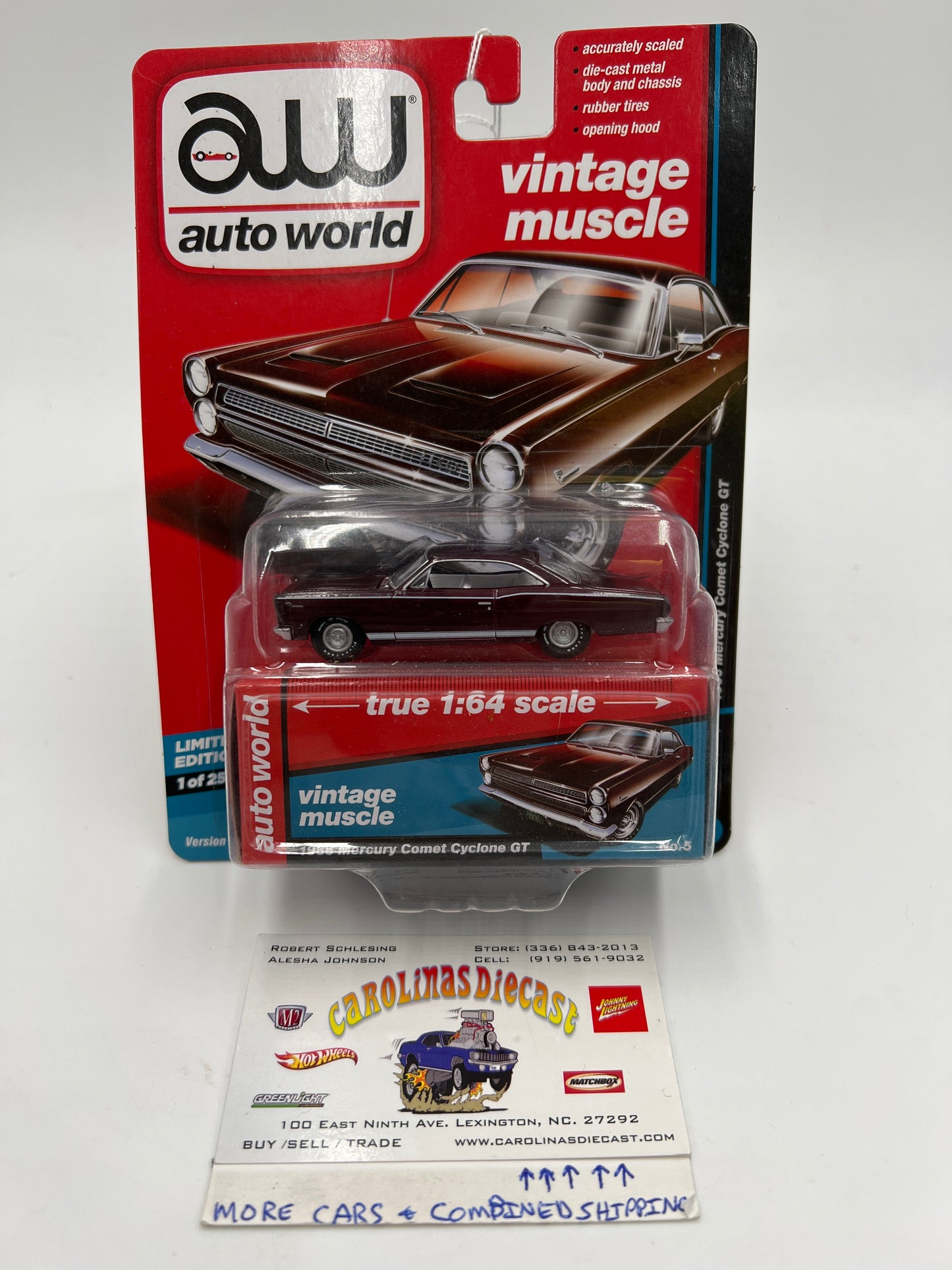 Auto World Vintage Muscle Release 4 Version B 1966 Mercury Comet Cyclone GT Maroon