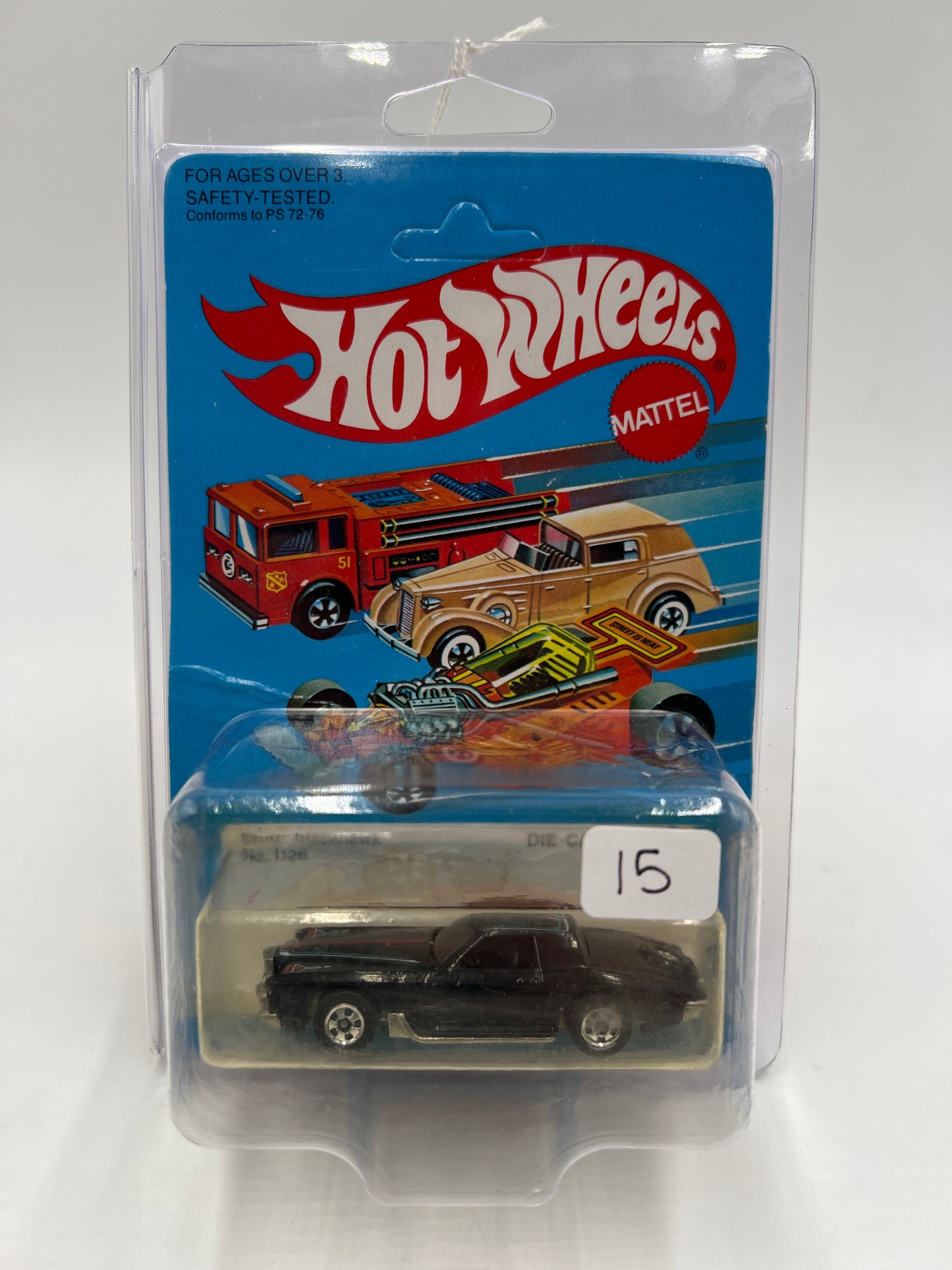 Hot Wheels Original 1982 #1126 Stutz Blackhawk Black W/Protector Bad Card #1