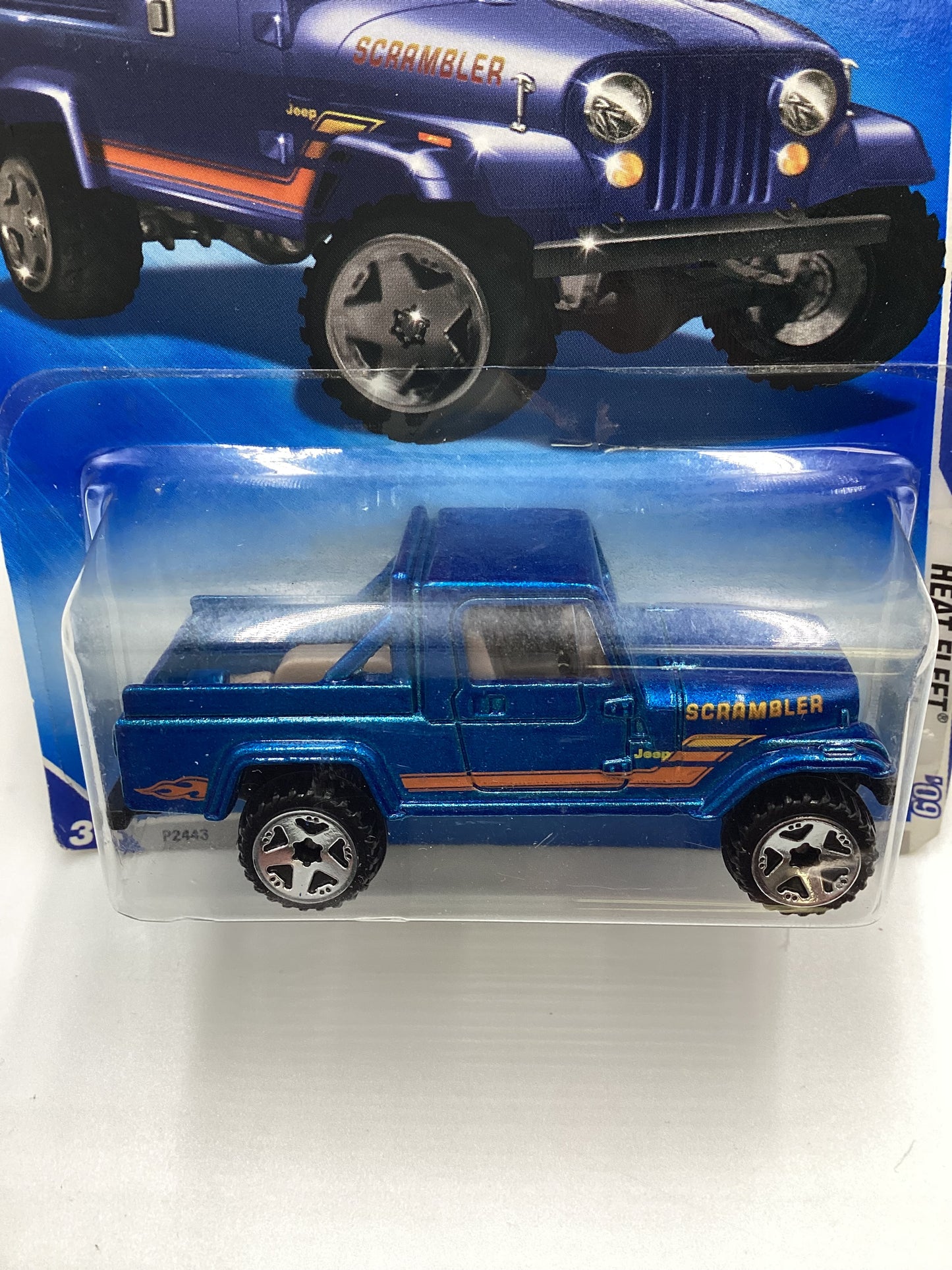 2009 Hot Wheels #123 Jeep Scrambler Blue 42B