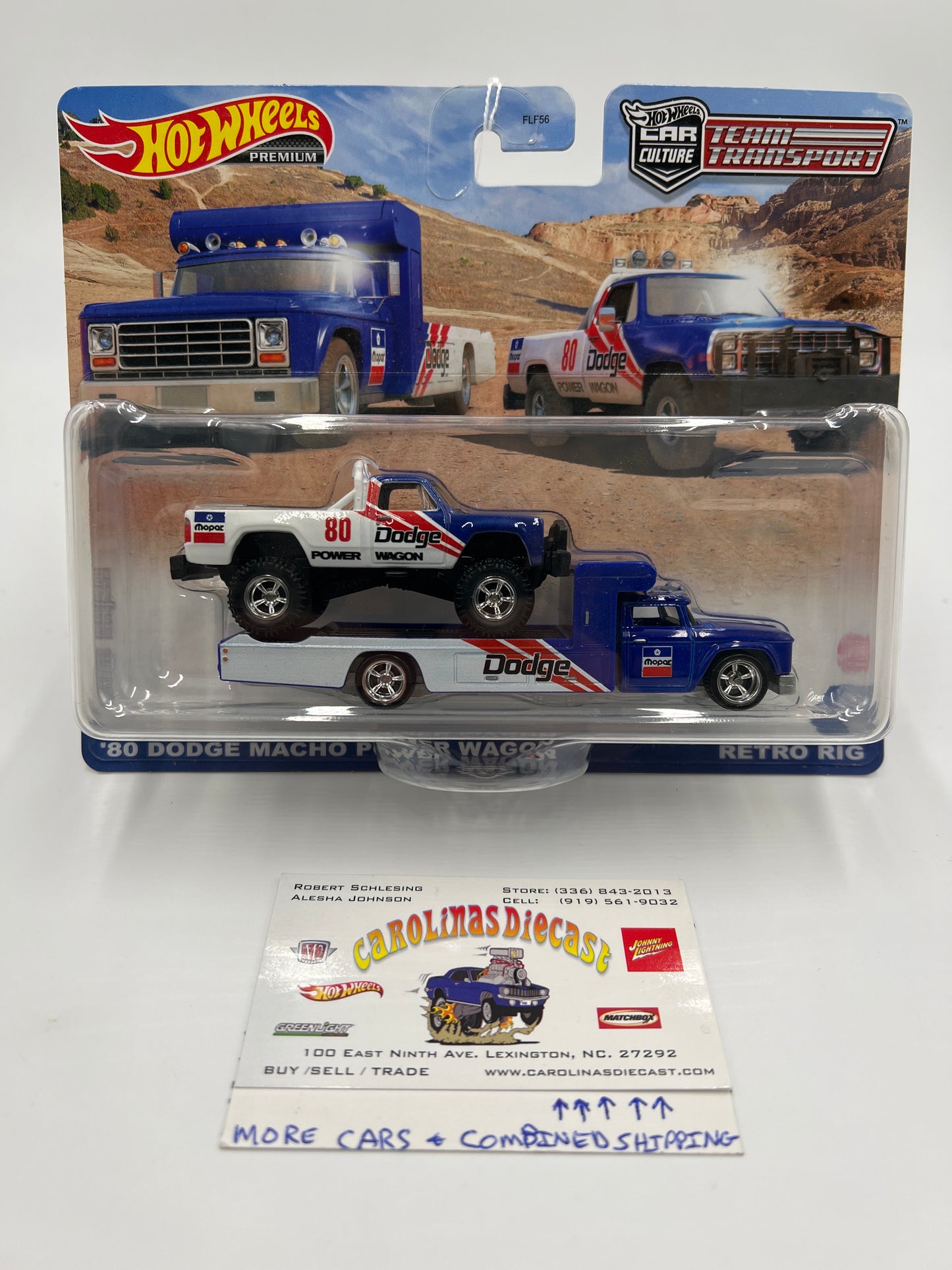 Hot Wheels Team Transport #51 80 Dodge Macho Power Wagon / Retro Rig 279E