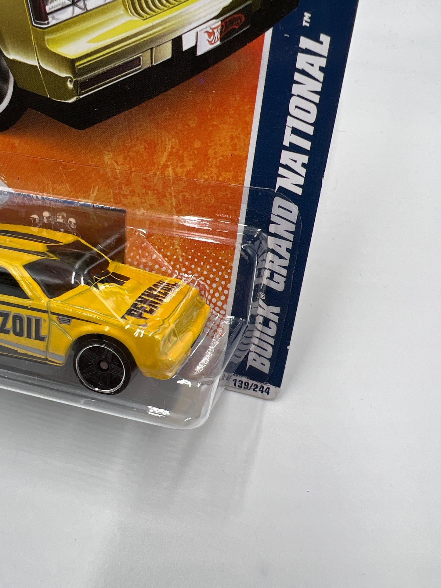 2011 Hot Wheels Performance #139 Buick Grand National Yellow Pennzoil Instant Win Card 54C