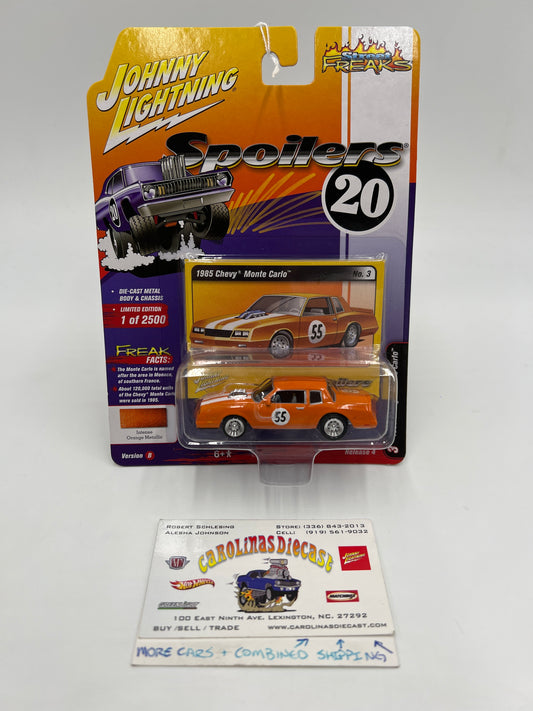 Johnny Lightning White Lightning Street Freaks Spoilers 20 1985 Chevy Monte Carlo Orange