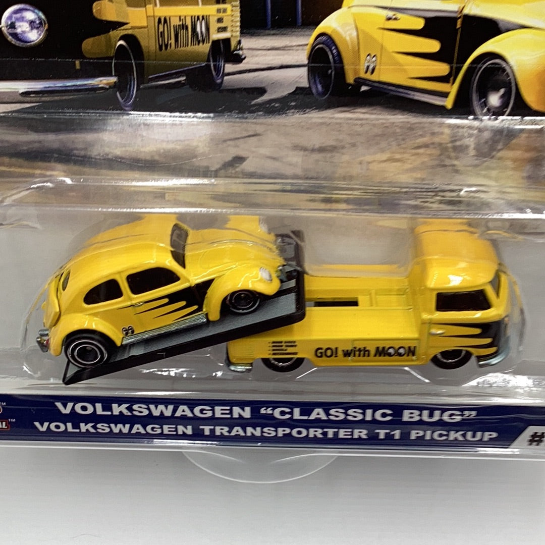 Hot wheels car culture team transport #22 Volkswagen Classic Bug Transporter T1 Pickup mooneyes 280i