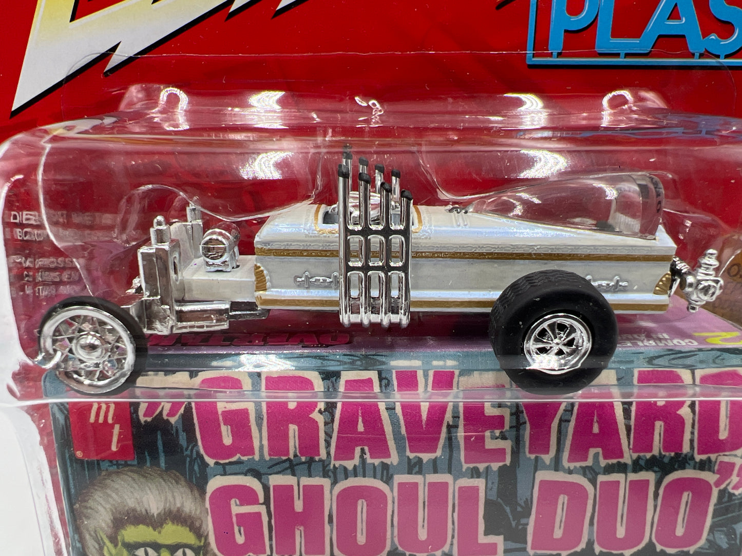 Johnny Lightning Classic Plastic #5 The Overtaker By Barris Graveyard Ghoul Duo White Lightning Chase VHTF
