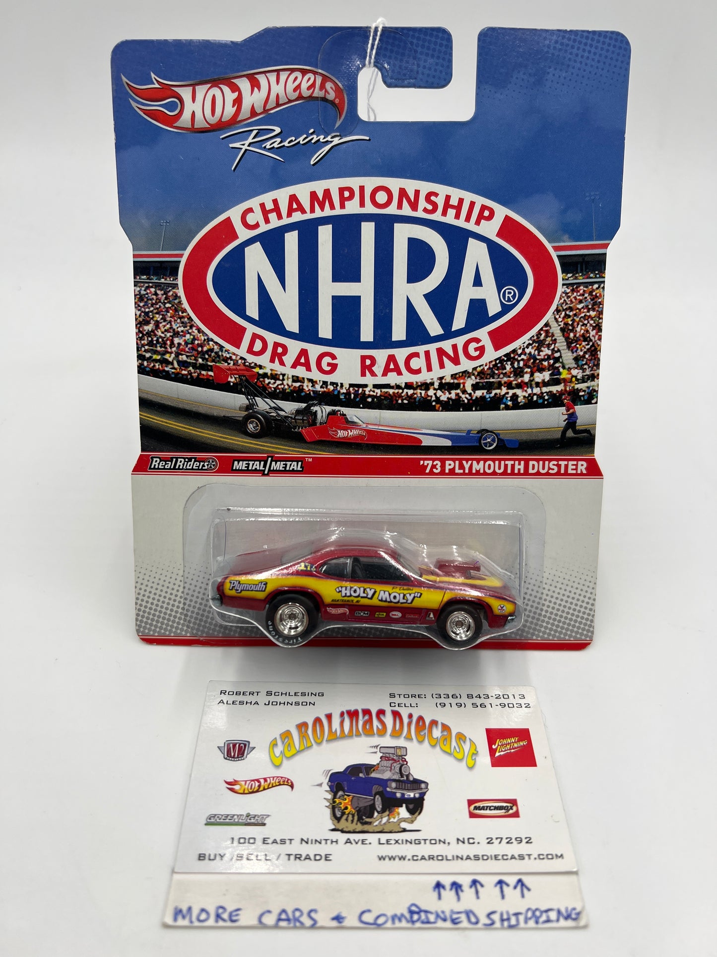 Hot Wheels Racing Premium NHRA Drag Racing 73 Plymouth Duster Holy Moly 243D