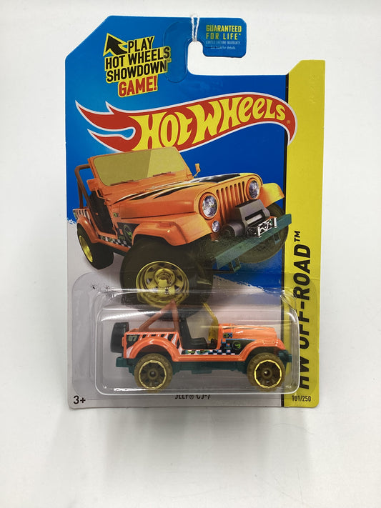 2015 Hot Wheels Treasure Hunt #101 Jeep CJ-7 Orange 283B