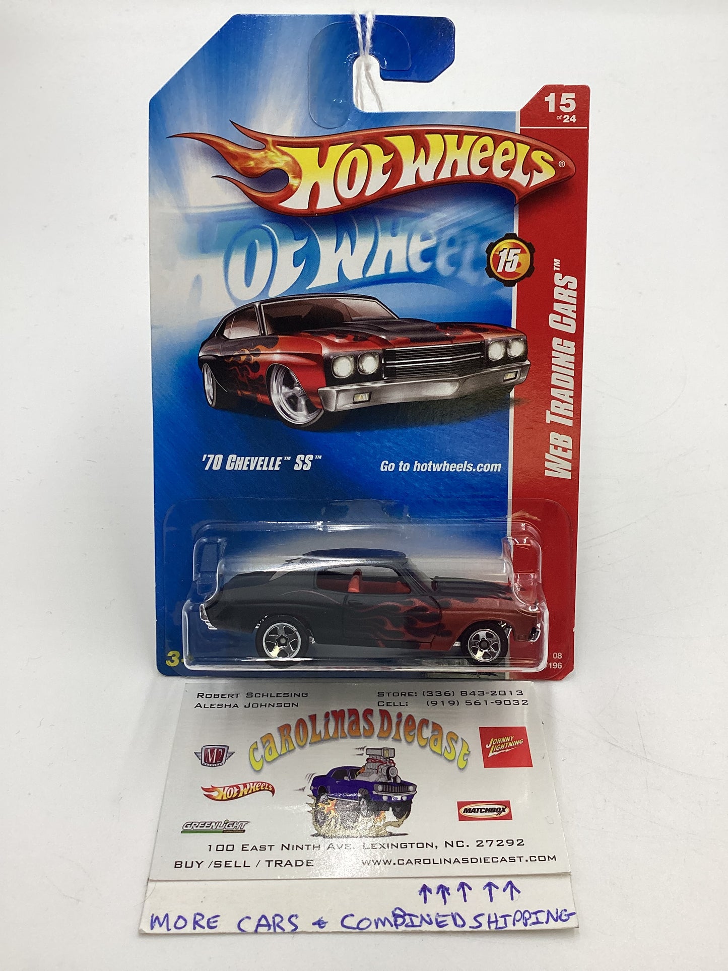 2008 Hot Wheels Web Trading Cars #91 70 Chevelle SS Black 15D