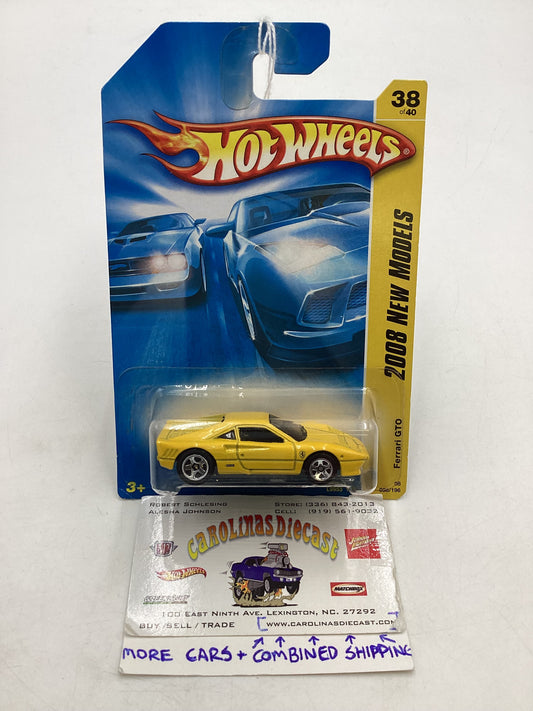 2008 Hot Wheels #038 Ferrari GTO Yellow