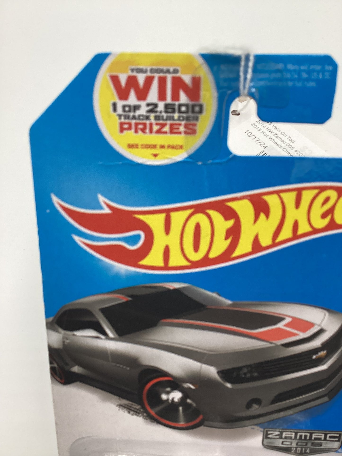 2014 Hot Wheels Zamac 005 #202 2013 Hot Wheels Chevy Camaro Special Edition Vein on Top 143C