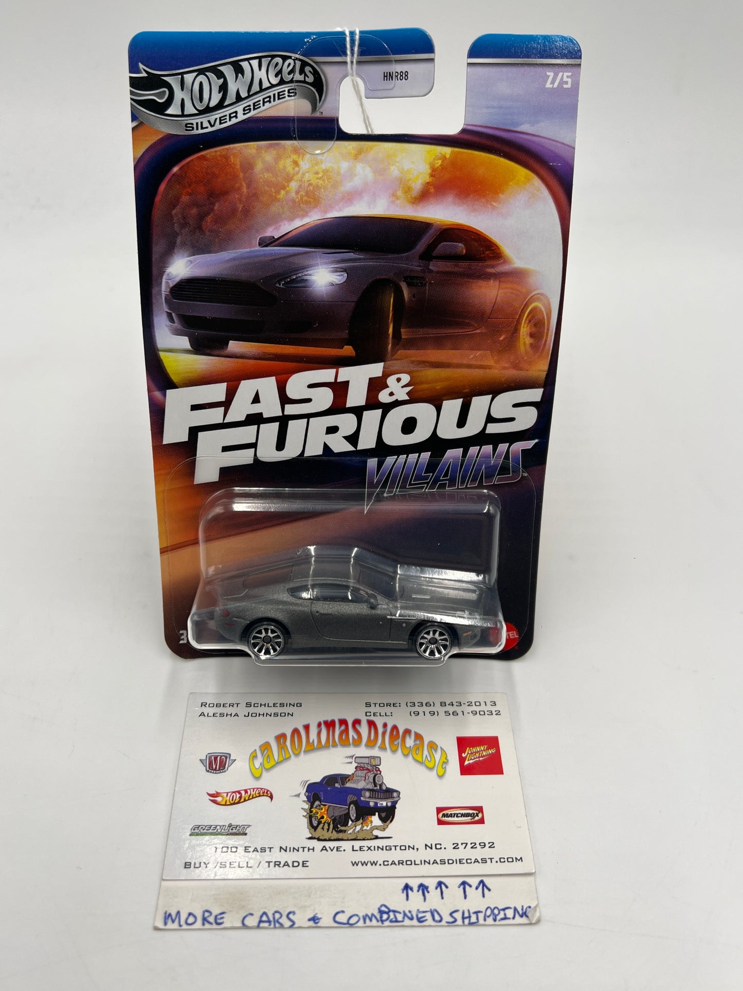 Hot Wheels Silver Series Fast & Furious Villains #2 2005 Aston Martin DB9 Gray 69F