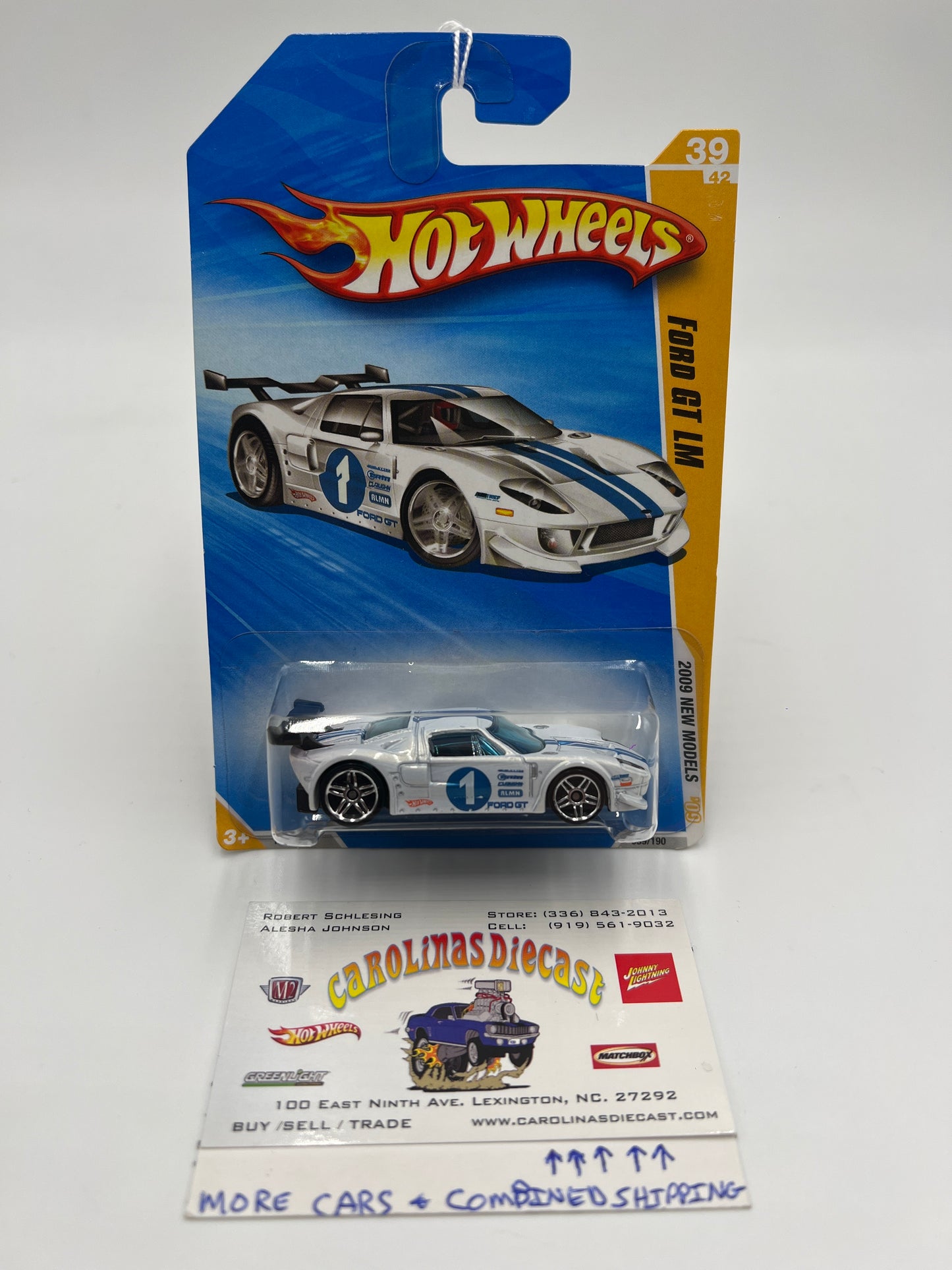 2009 Hot Wheels New Models #39 Ford GT LM White 30E