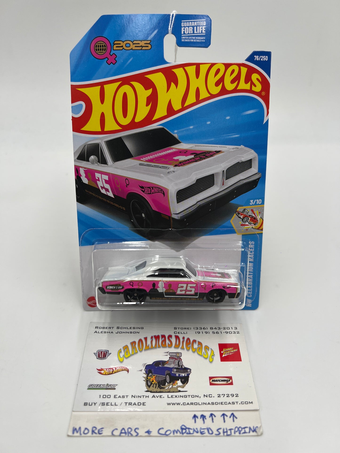 2025 Hot Wheels D Case #76 74 Brazilian Dodge Charger Womens Day Pink/White 57H