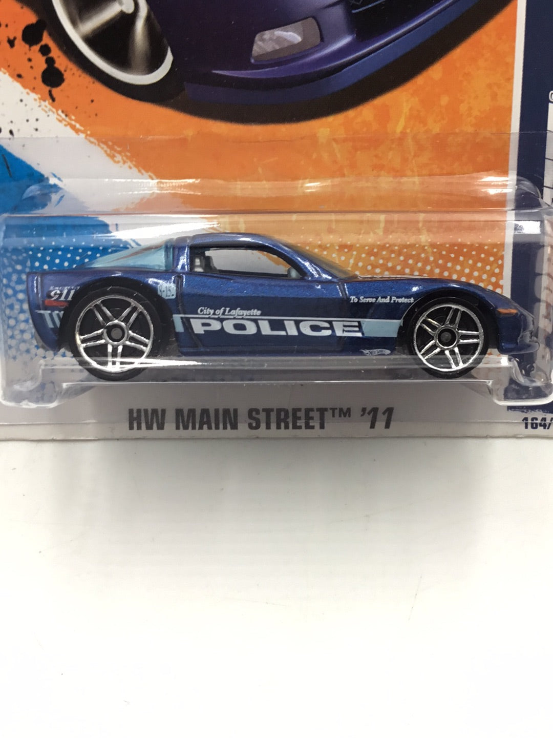 2011 Hot Wheels #164 C6 Corvette (Blue) FF4