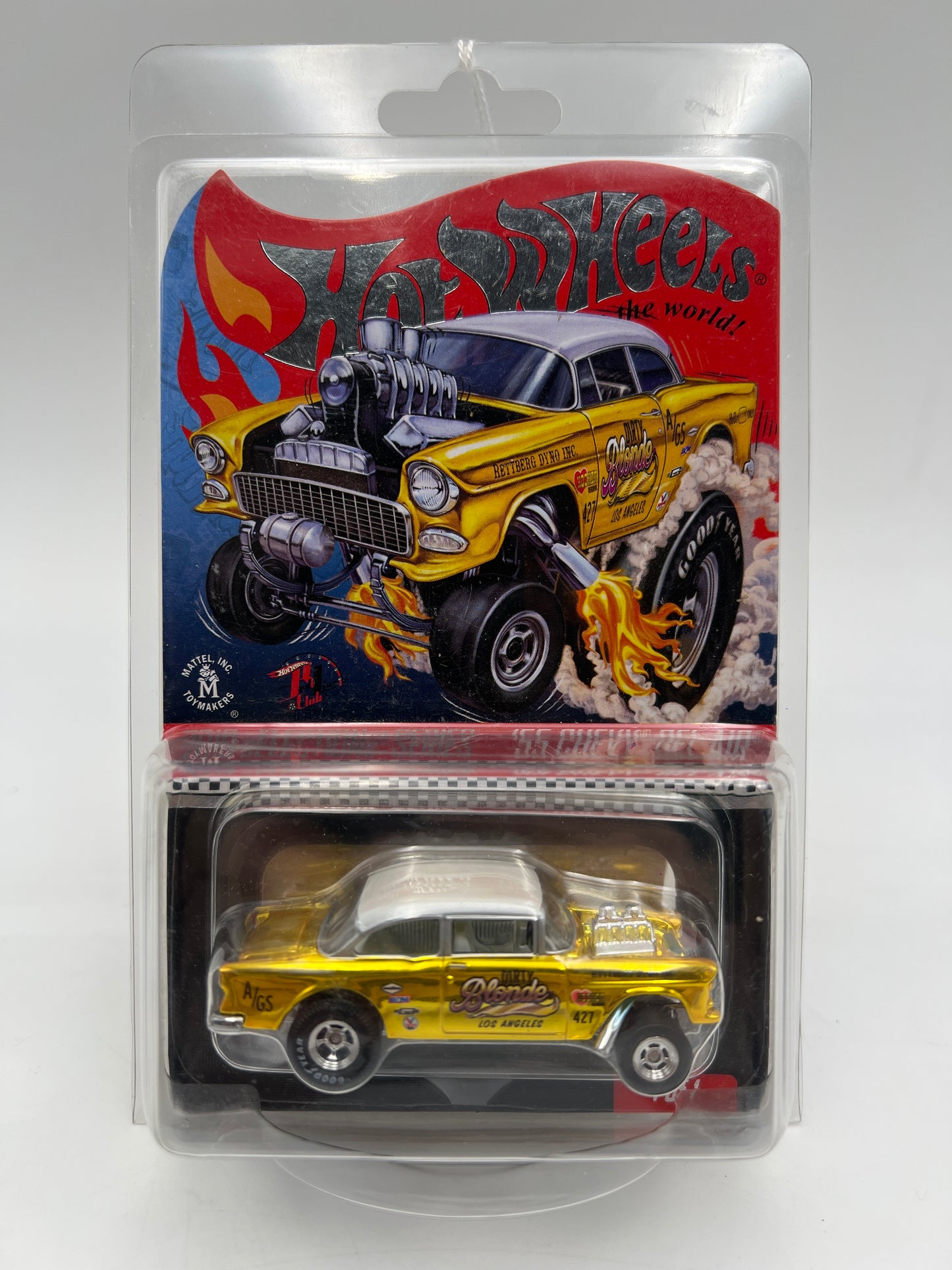 2019 Hot Wheels RLC sELECTIONs Series 55 Chevy Bel Air Gasser Gold W/Protector