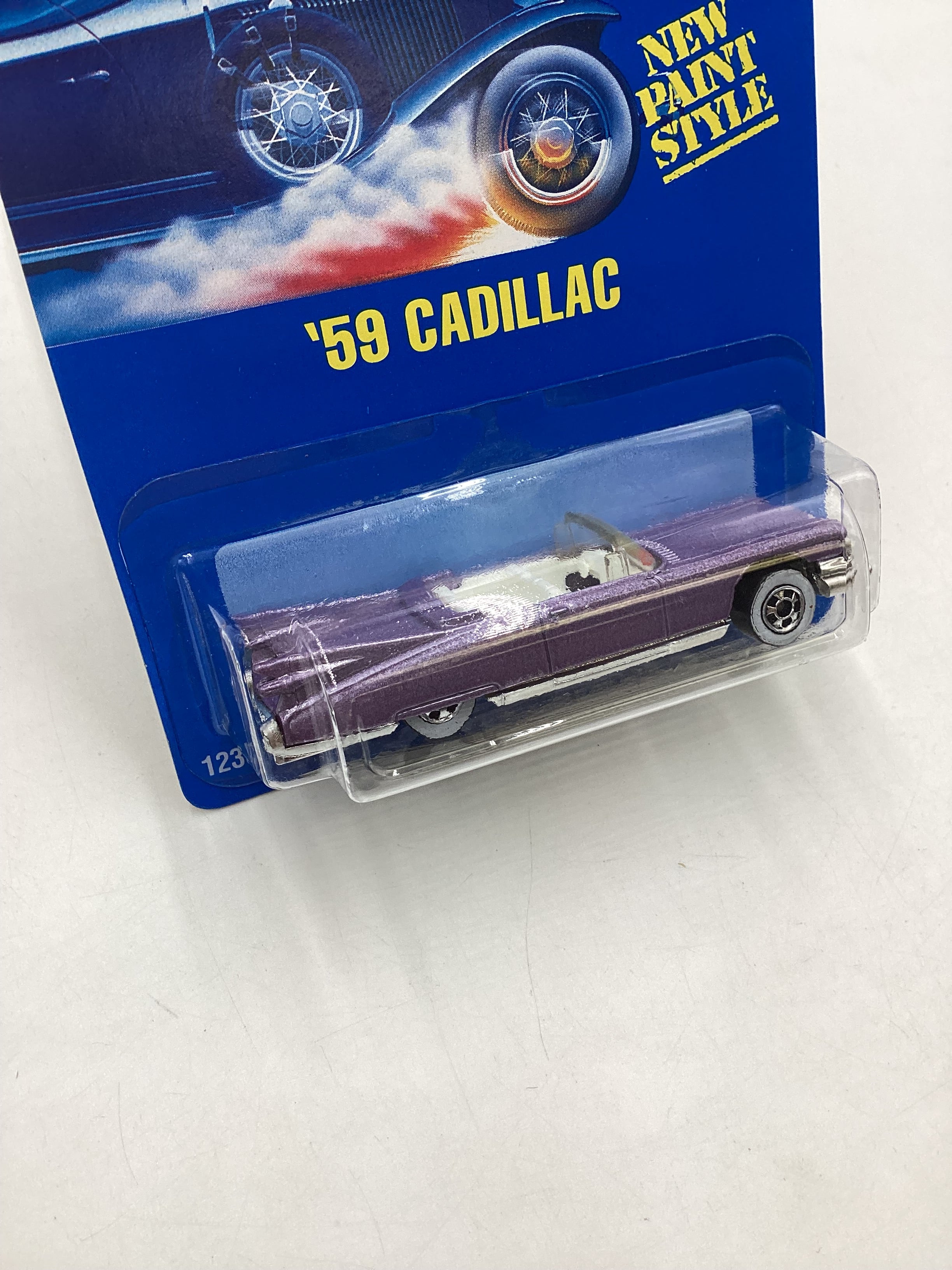 Hot Wheels Blue Card Collector No. 266 59 Cadillac Purple WW