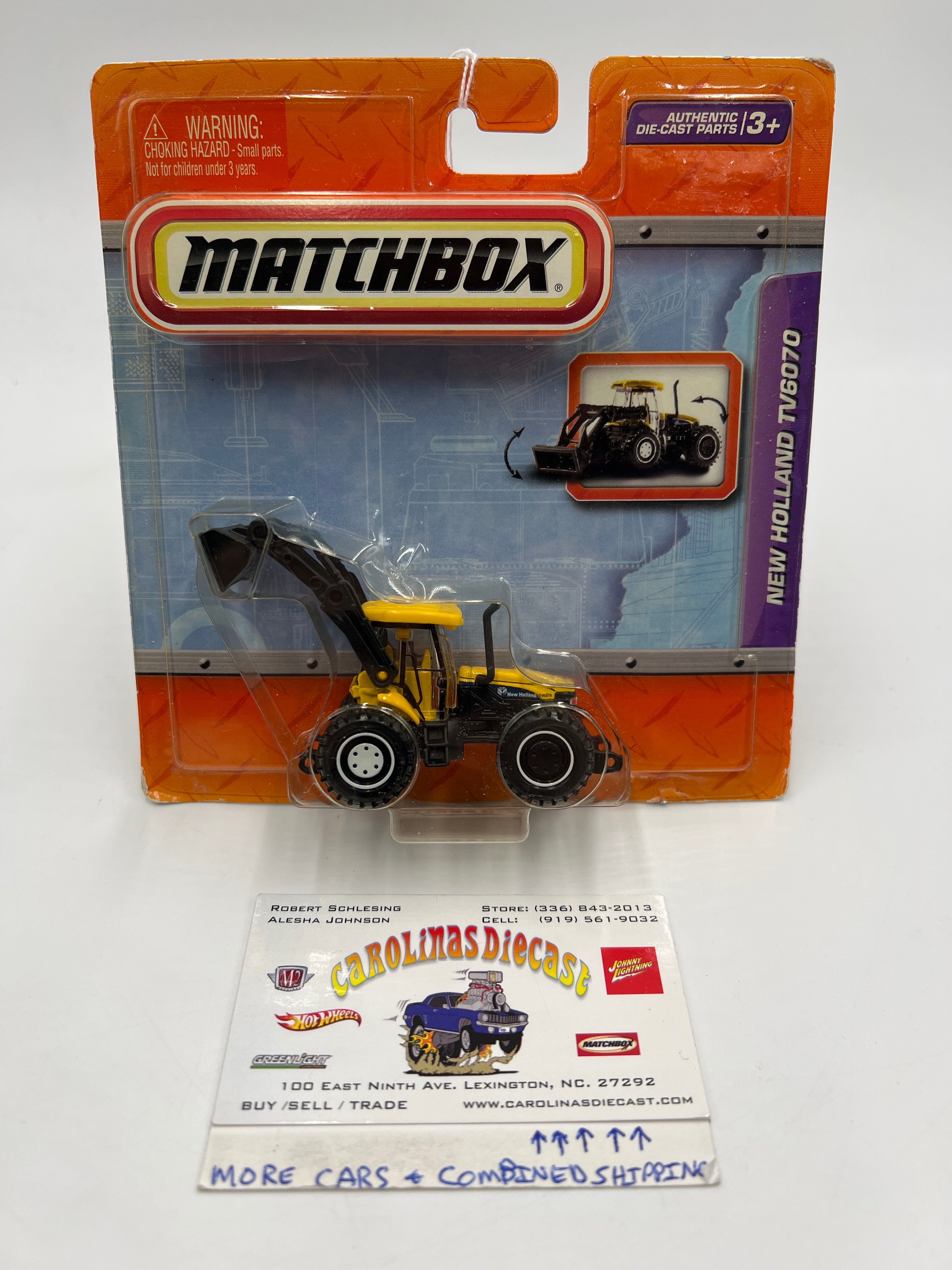 2010 Matchbox Real Working Rigs New Holland TV6070 Yellow (Bad