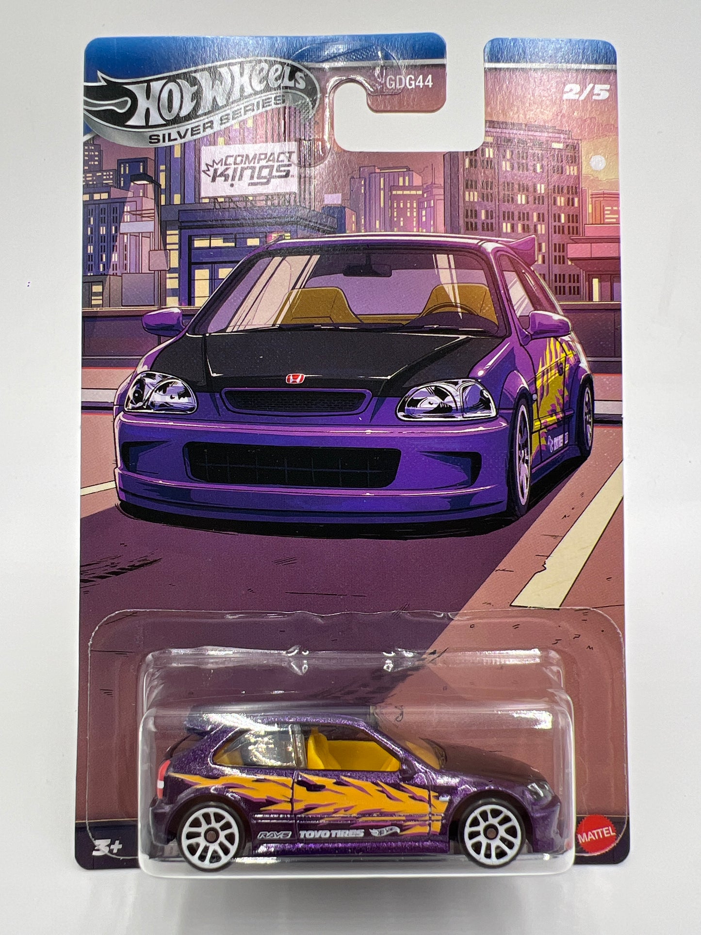 2025 Hot Wheels Silver Series Compact Kings #2 99 Honda Civic Type R EK9 Purple 161C