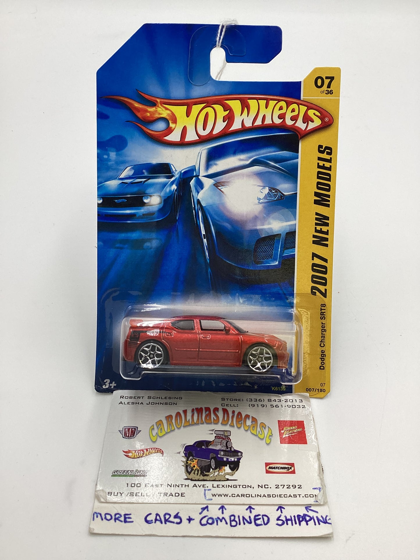 2007 Hot Wheels #007 Dodge Charger SRT8 Orange 37D