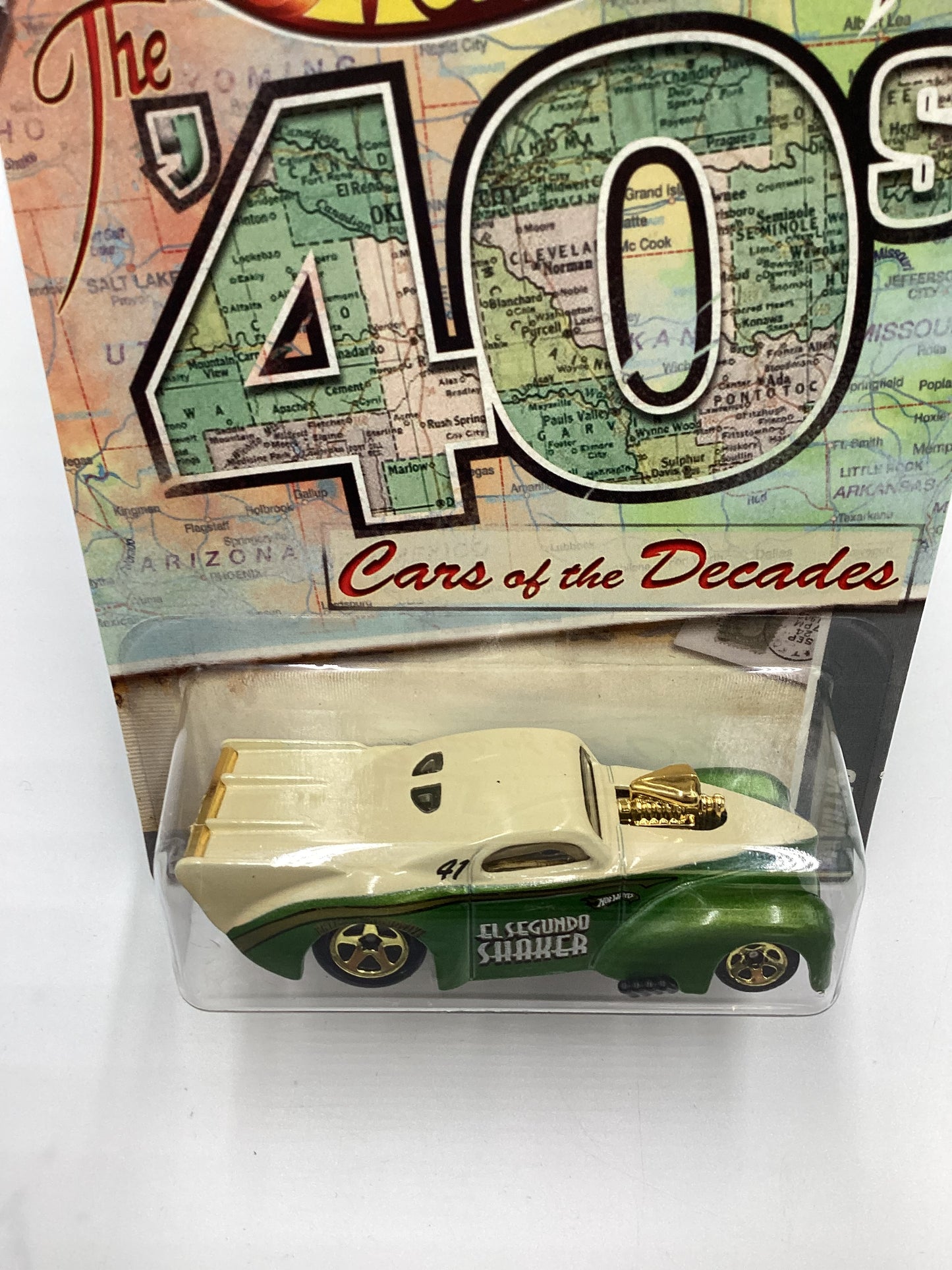 2011 Hot Wheels Cars of the Decades The 40s #5 41 Willys Green/ Beige 157E