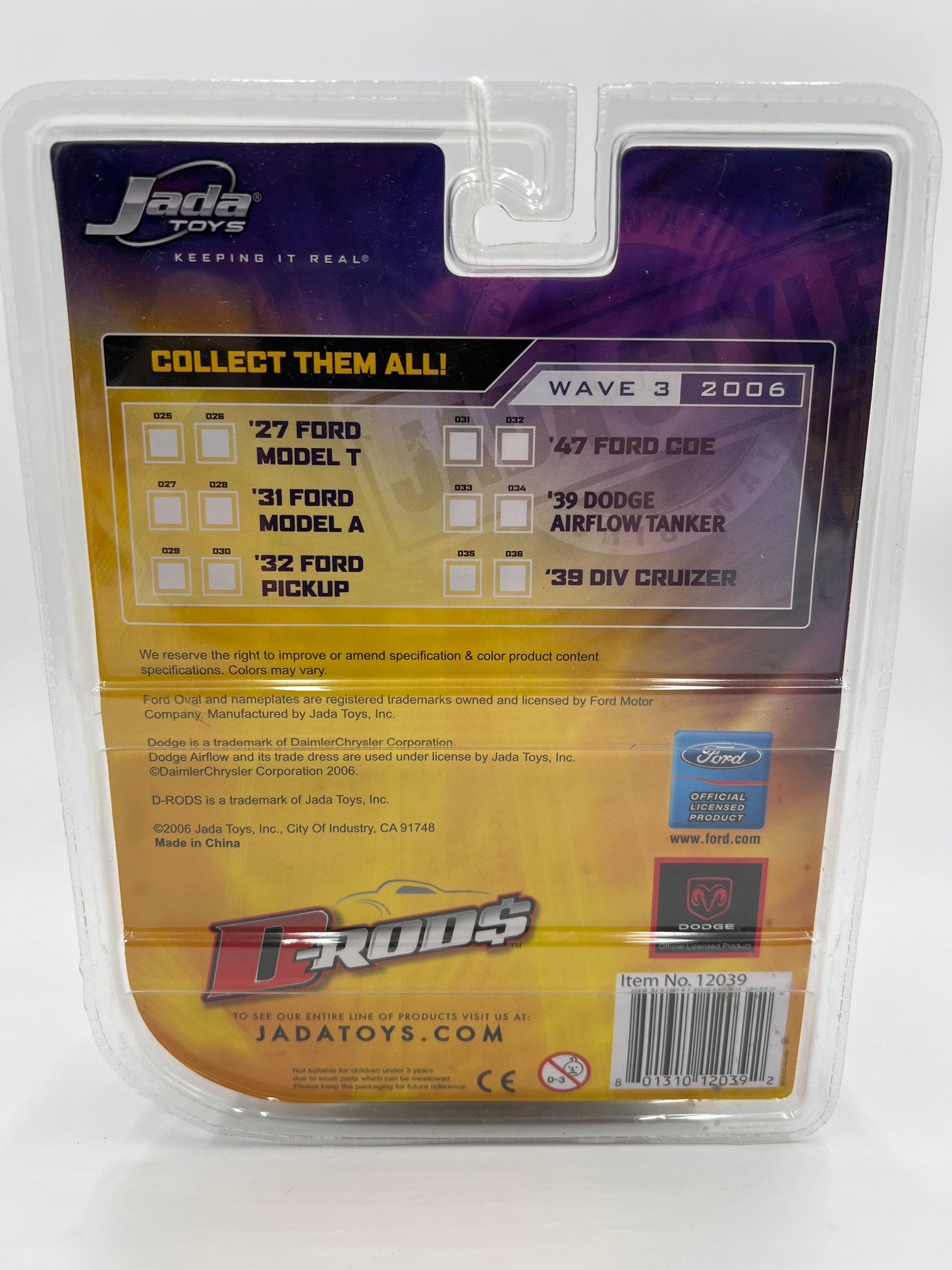 Jada D-Rods Wave 3 #30 32 Ford Pickup Silver 182G