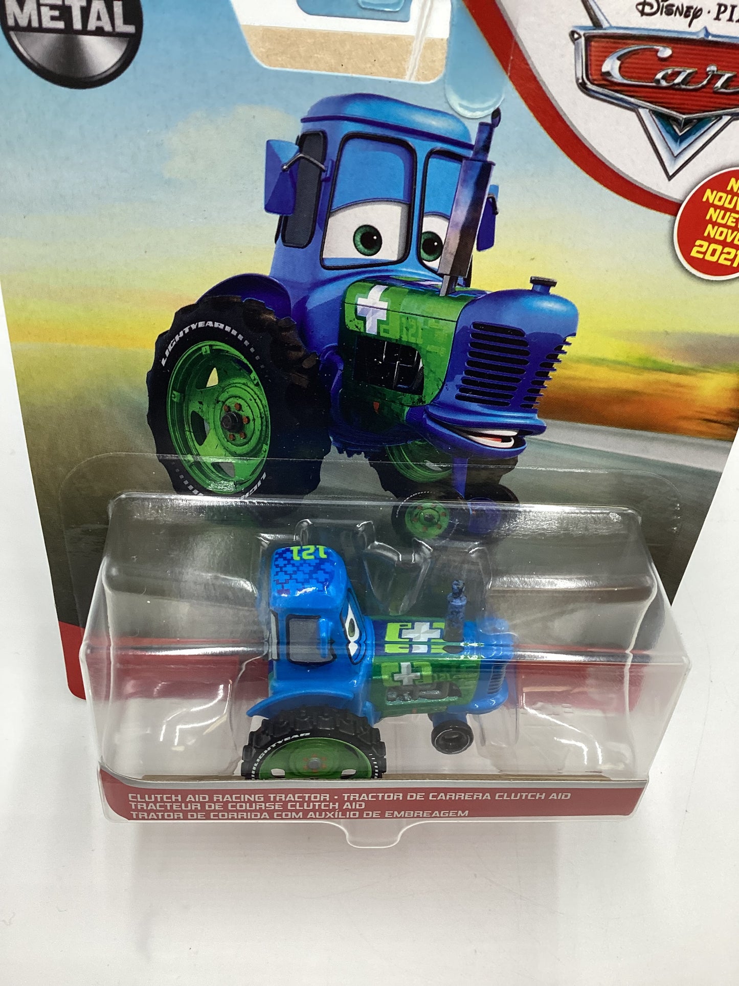 Disney Pixar Cars Cluth Aid Racing Tractor Blue/Green