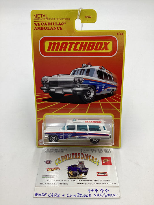 Matchbox Retro Series #8 63 Cadillac Ambulance 161B