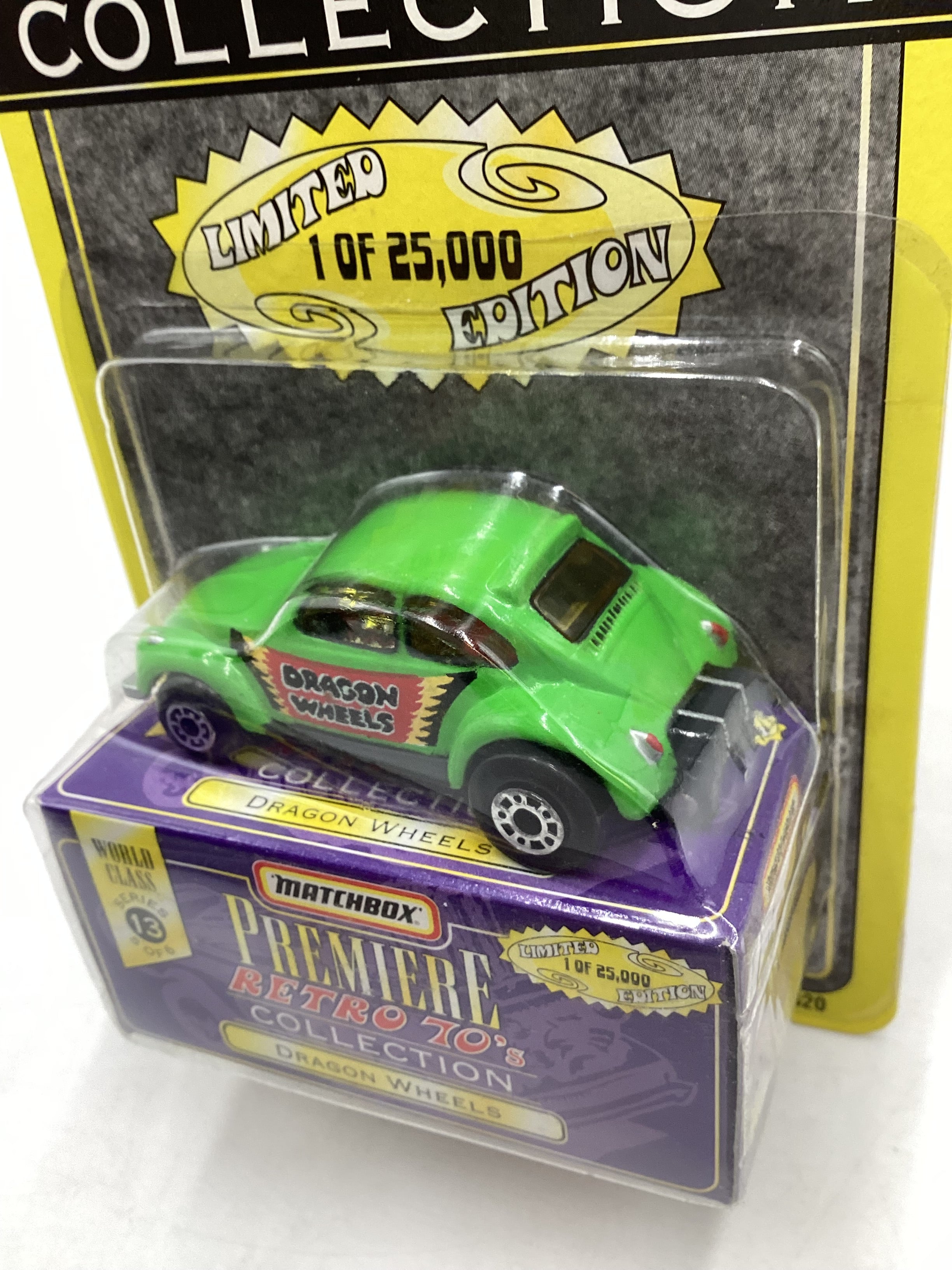 Matchbox Premiere Retro 70's Series 13 #5 Dragon Wheels Green 208A