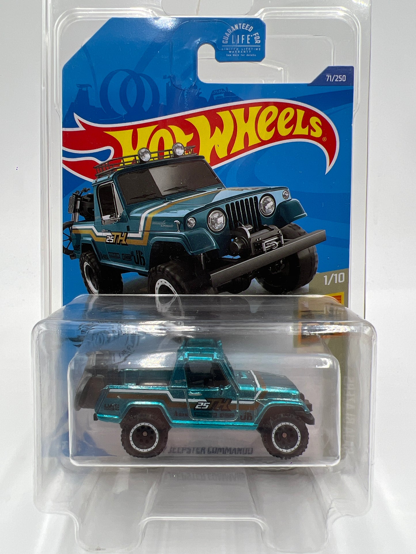 2020 Hot Wheels Super Treasure hunt #71 67 Jeepster Commando Blue W/Protector