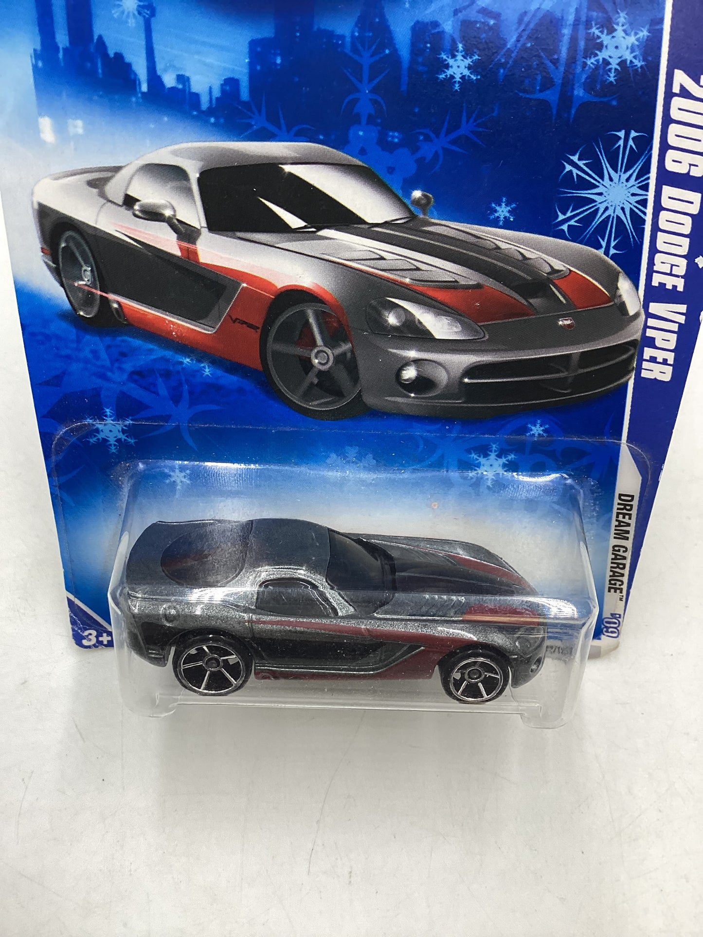 2009 Hot Wheels #147 2006 Dodge Viper Gray Target snowflake card 238D