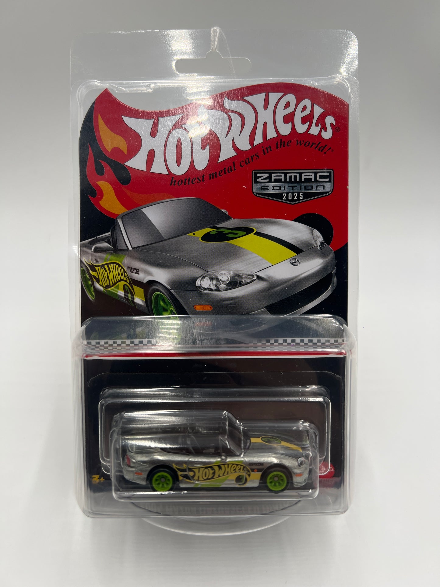 2025 Hot Wheels Legends Tour Walmart Exclusive Zamac Edition #3 2004 Mazda Mazdaspeed Miata W/Protector