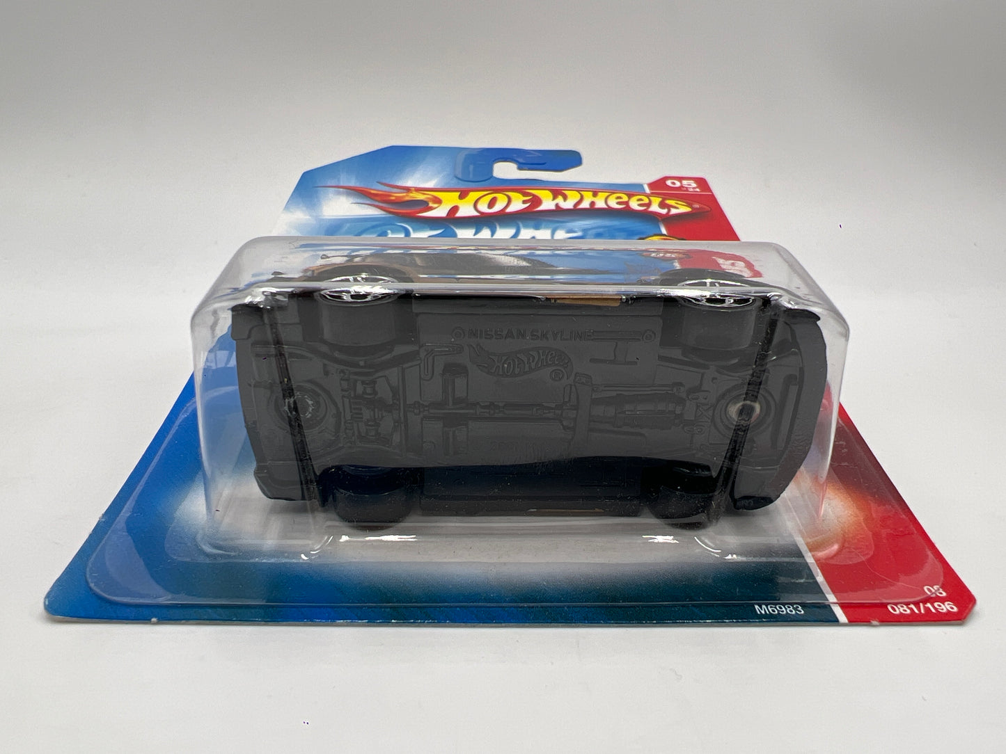 2008 Hot Wheels Web Trading Cars #81 Nissan Skyline Black/Gold W/Protector