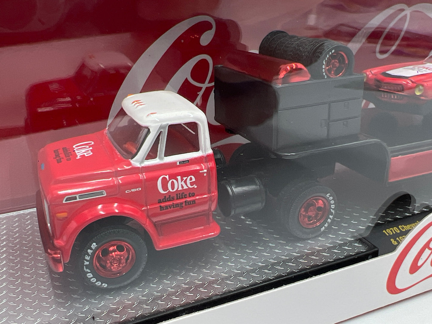 M2 Machines Auto Haulers CHASE Coca Cola 1970 Chevrolet C60 Truck & 1971 Chevrolet Camaro SS 396 RC02