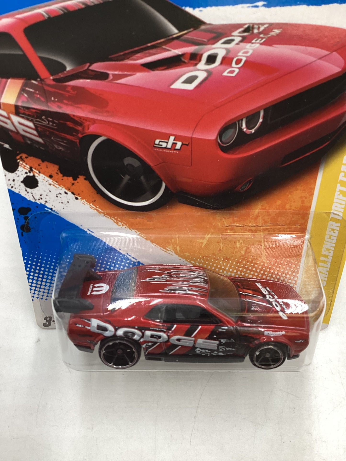 2011 Hot Wheels #6 Dodge Challenger Drift Car Red 51G